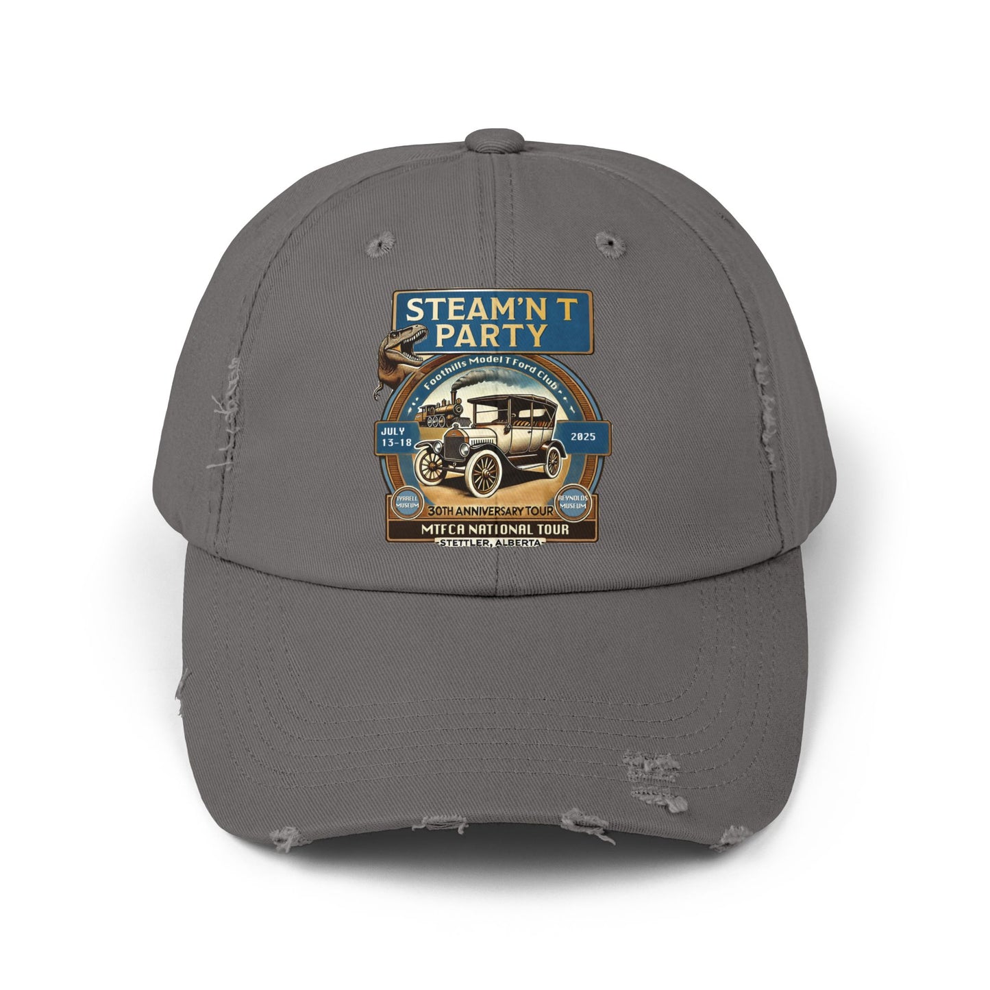 Foothills Model T Ford Club STEAM'N T PARTY Unisex Distressed Cap