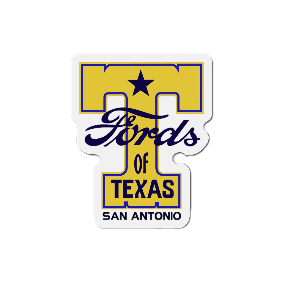 T Fords of Texas Die-Cut Magnets