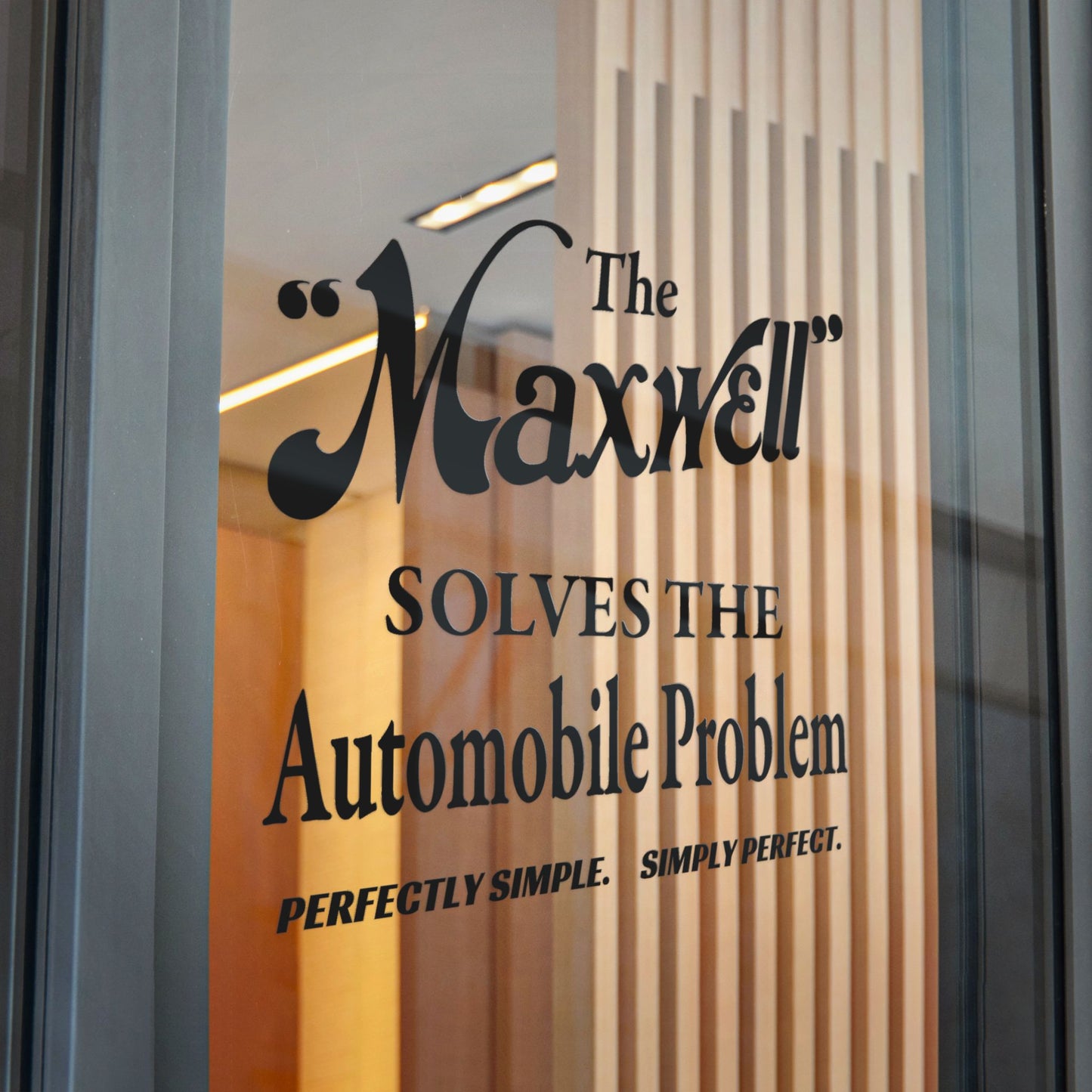 "The Maxwell" Solves the Automobile Problem — Die-Cut Sticker