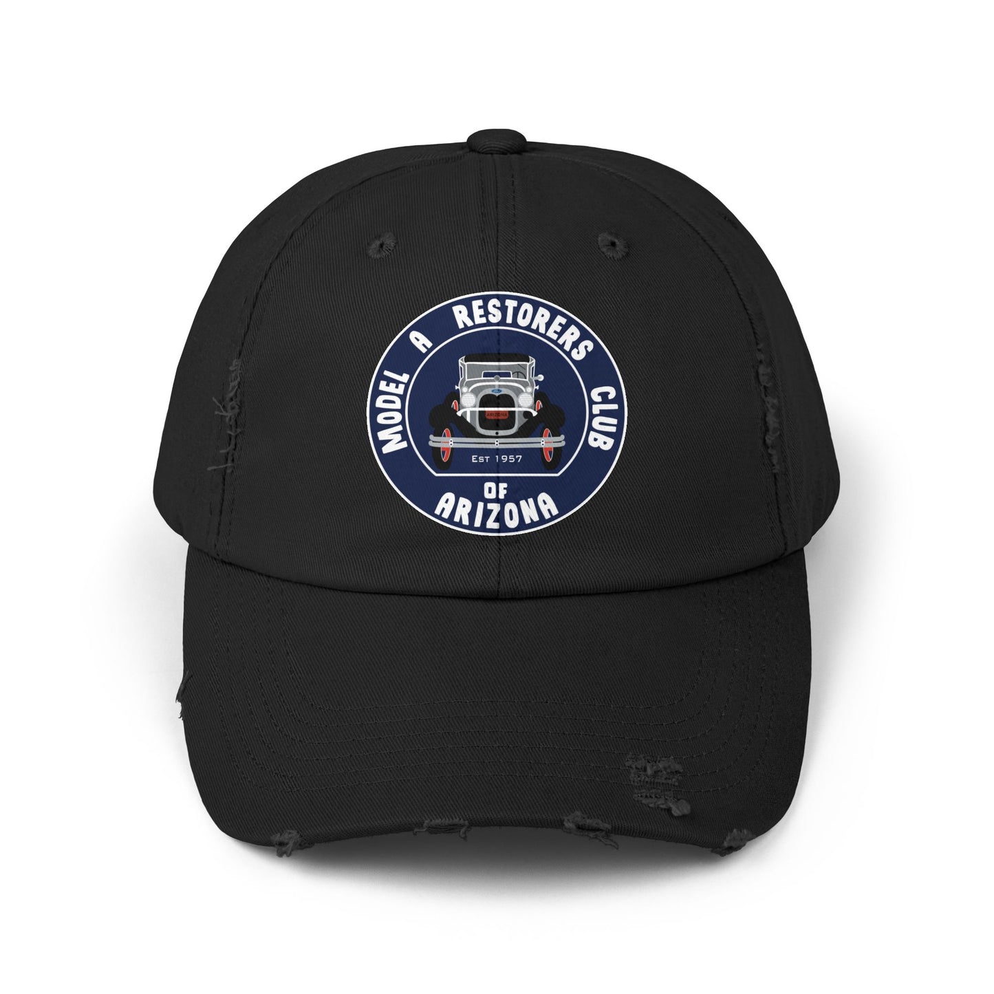 MARC of Arizona Unisex Distressed Cap - Model A Restoration Club of Arizona Emblem