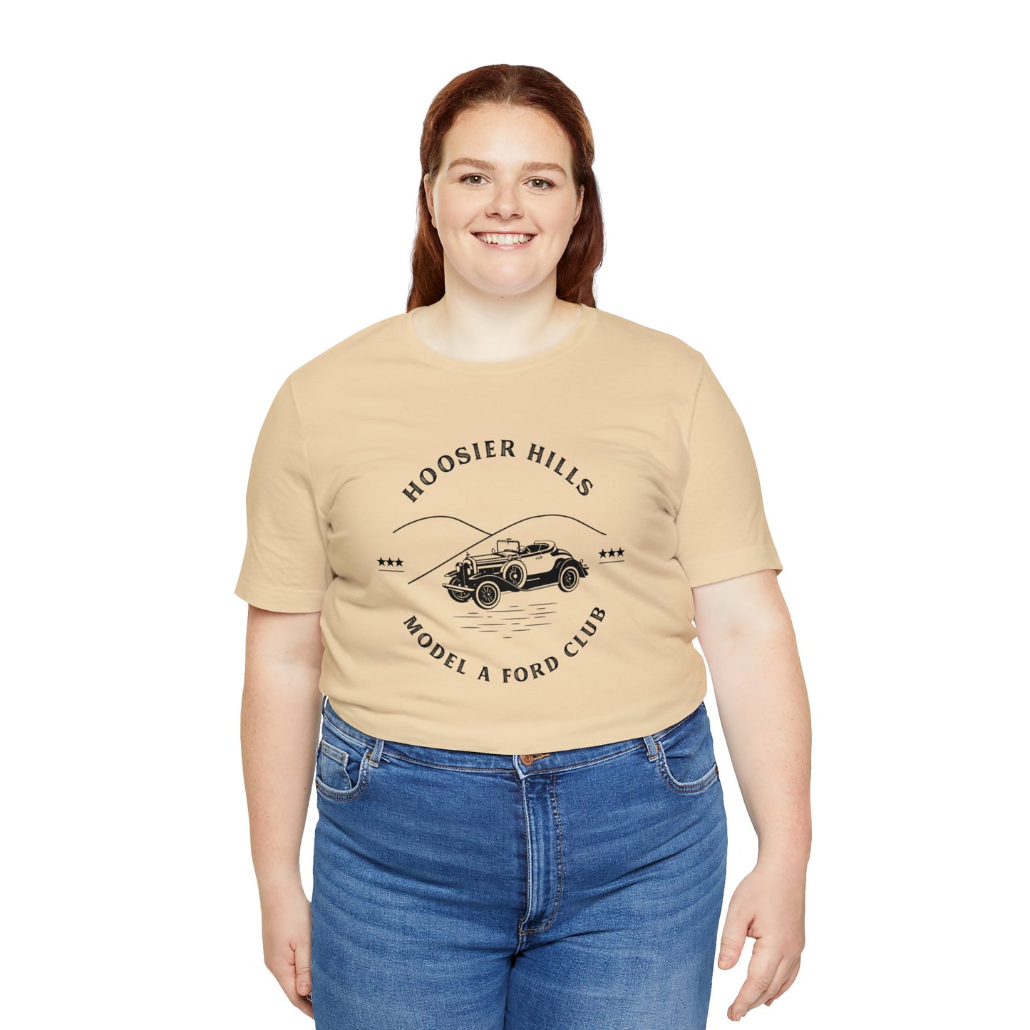 Hoosier Hills Model A Ford Club Unisex Jersey Short Sleeve Tee