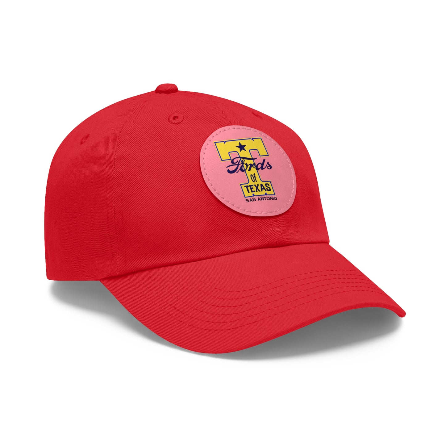 T Fords of Texas Dad Hat with Leather Patch (Round)