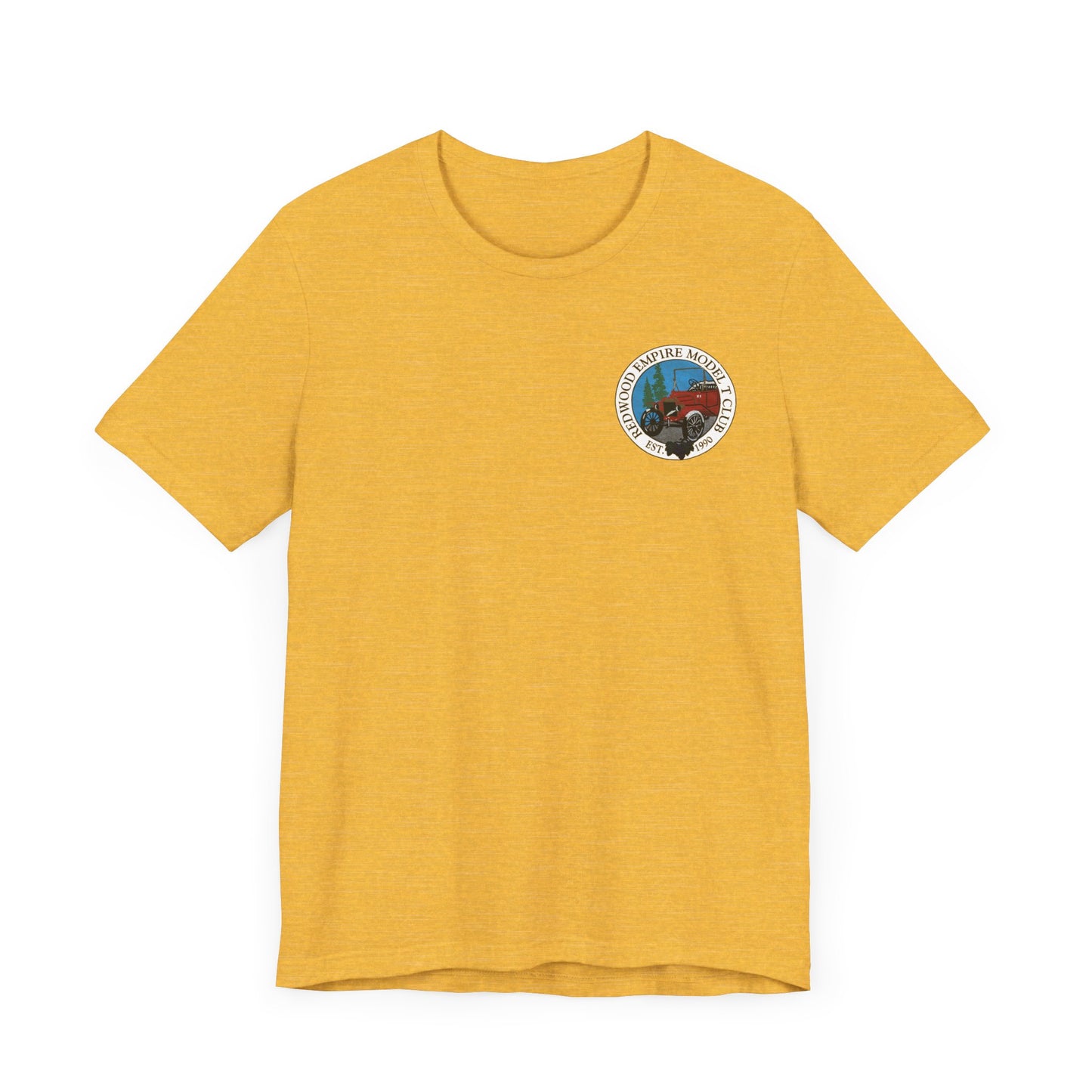Redwood Empire Model Club (front and back logo) Unisex Short Sleeve Tee - Vintage Style Graphic T-Shirt
