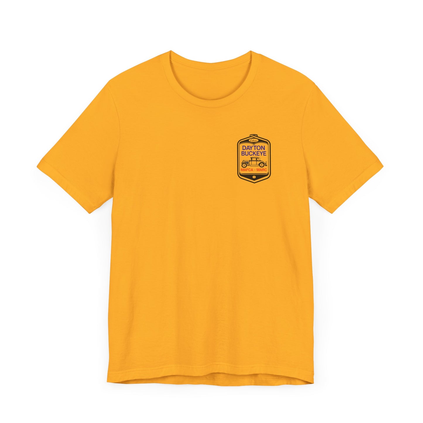 Dayton Buckeye (front and back logo) Unisex Jersey Short Sleeve Tee
