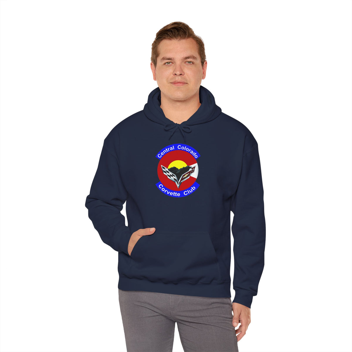 Central Colorado Corvette Club Screen Printed Hoodie Pullover
