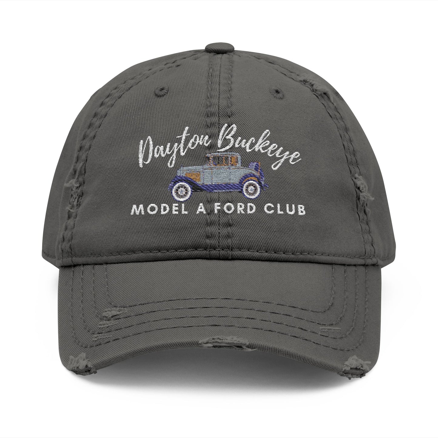 Dayton Buckeye Model A Ford Club Distressed Dad Hat - Embroidered