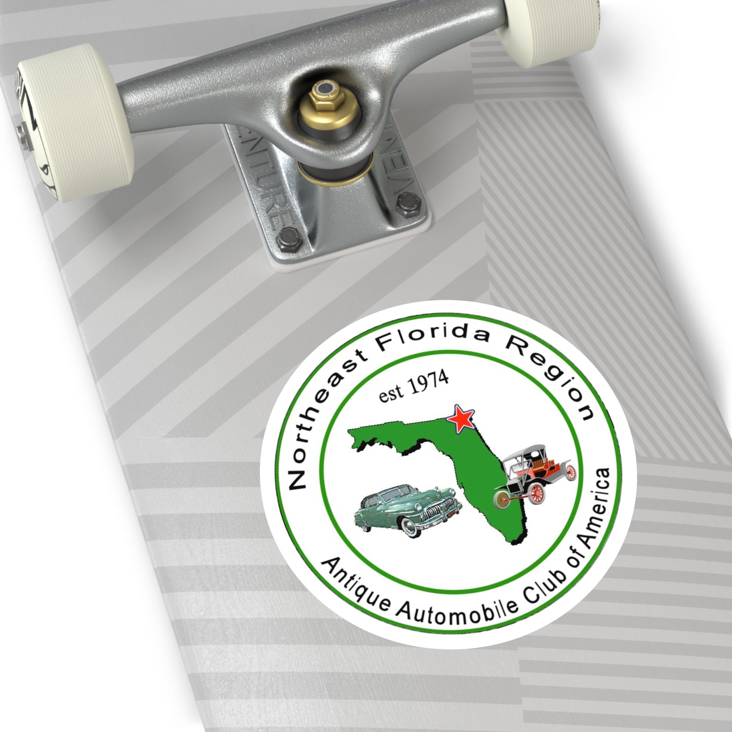 Northeast Florida Region AACA Round Stickers - Perfect for Enthusiasts & Collectors
