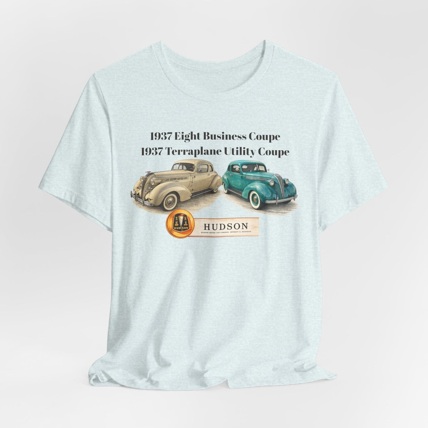 1937 Hudson's Vintage Car Tee - Unisex Jersey Short Sleeve Tee (JG)
