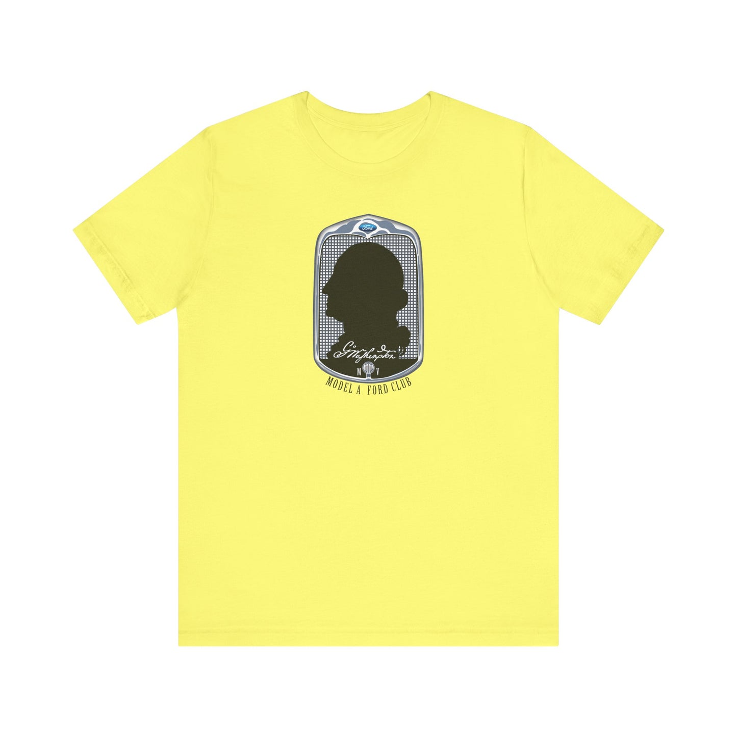 George Washington Model A Ford Club (front black logo) Unisex Jersey Short Sleeve Tee