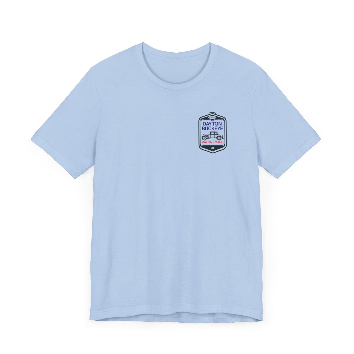 Dayton Buckeye (front and back logo) Unisex Jersey Short Sleeve Tee