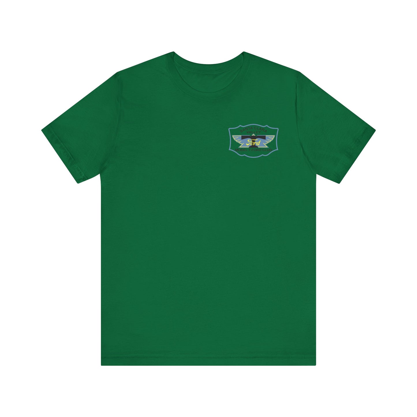 Santa Clara Valley Model T Ford Club (front and back print) Unisex Jersey Short Sleeve Tee