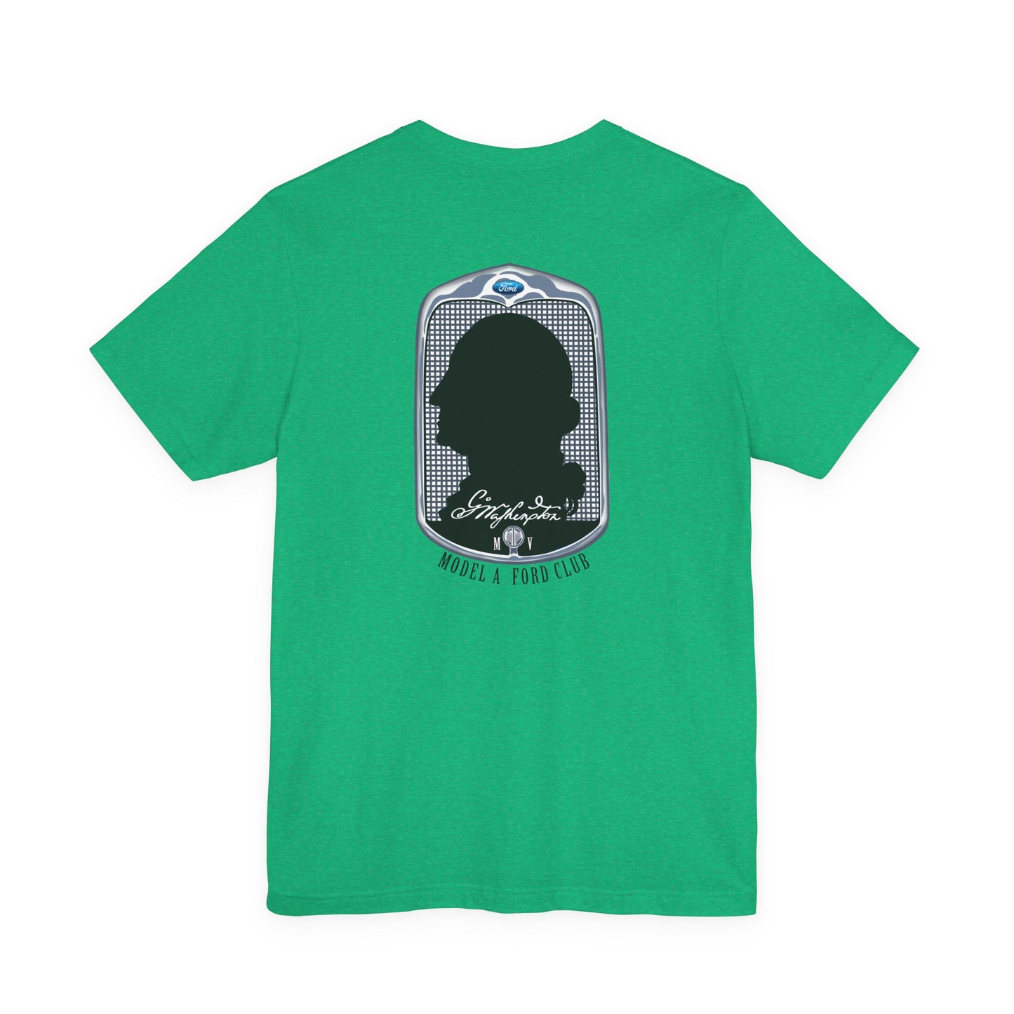 George Washington Model A Ford Club (front and back black logo) Unisex Jersey Short Sleeve Tee