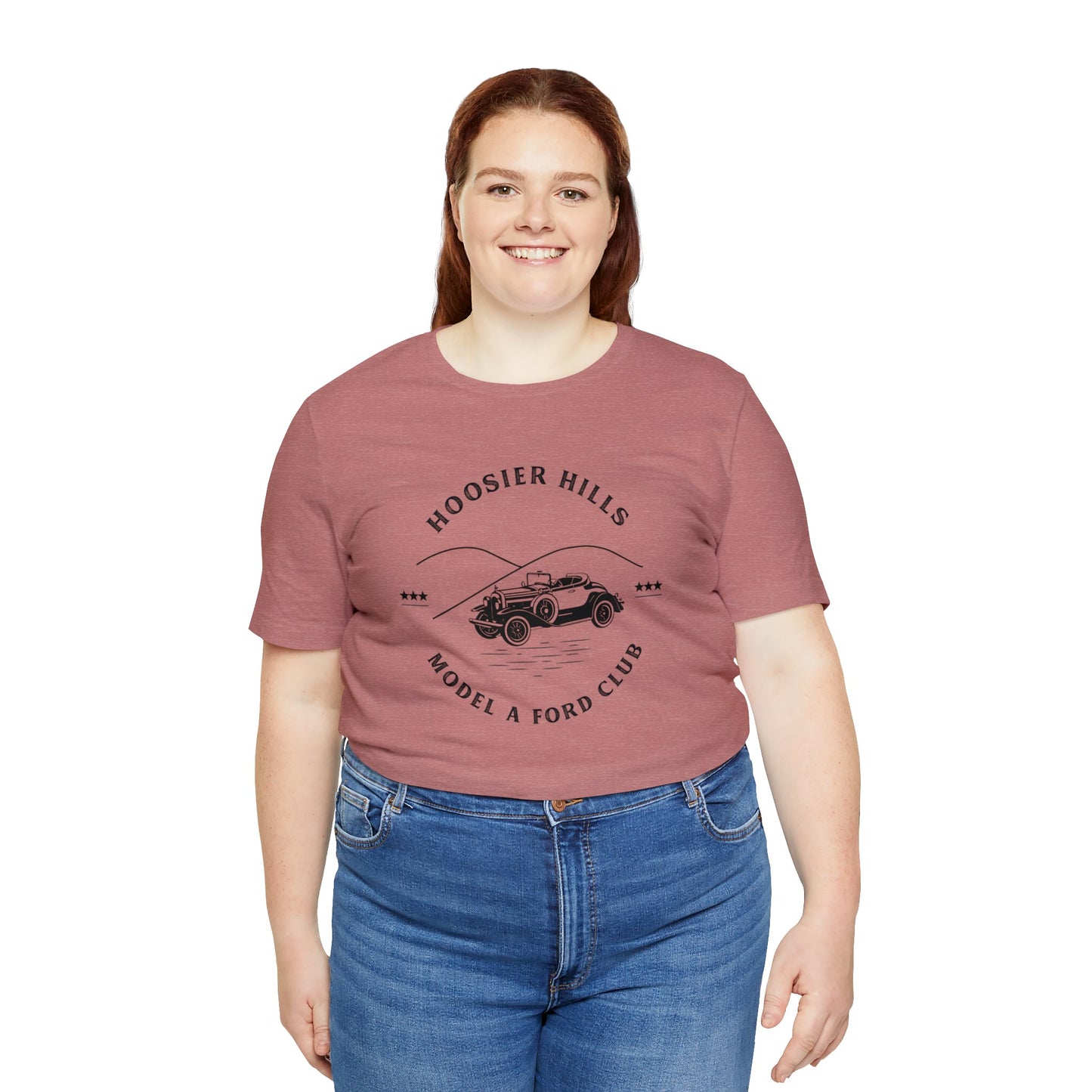 Hoosier Hills Model A Ford Club Unisex Jersey Short Sleeve Tee