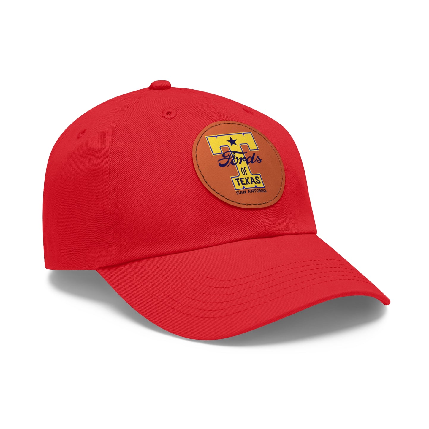 T Fords of Texas Dad Hat with Leather Patch (Round)