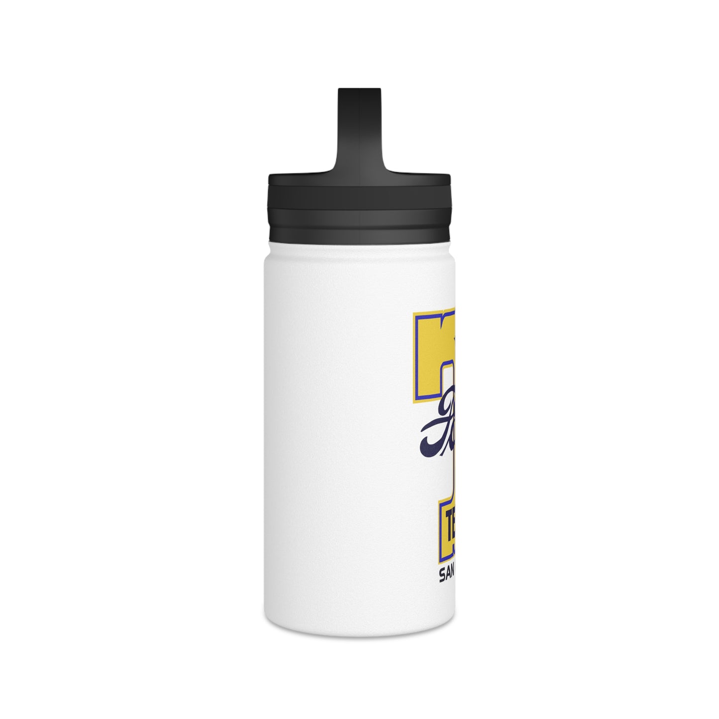 T Fords of Texas Stainless Steel Water Bottle, Handle Lid