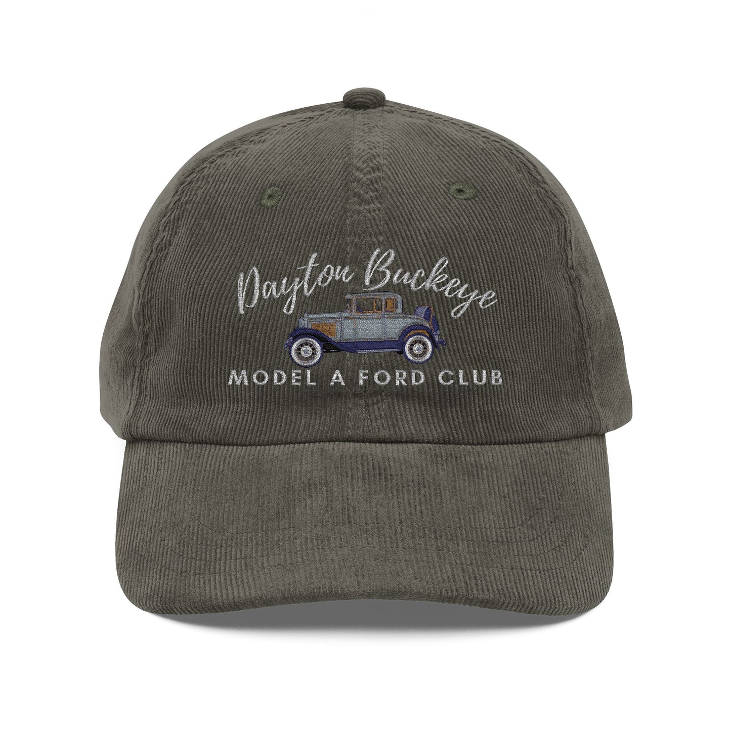 Dayton Buckeye Model A Ford Club Vintage Corduroy Cap with Embroidery