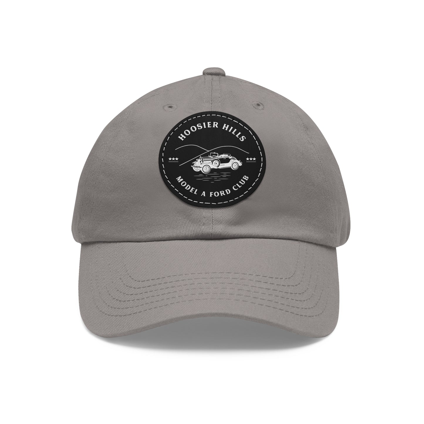 Hoosier Hill Model A Ford Club Dad Hat with Leather Patch (Round)