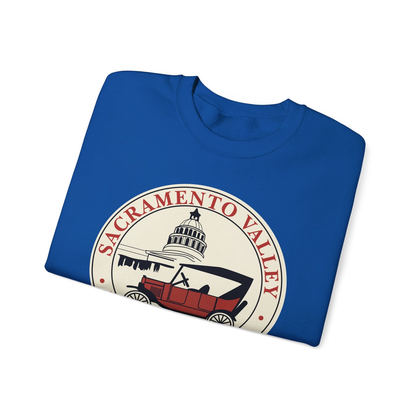 Sacramento Valley Model T Club (front and back logo) Unisex Heavy Blend™ Crewneck Sweatshirt