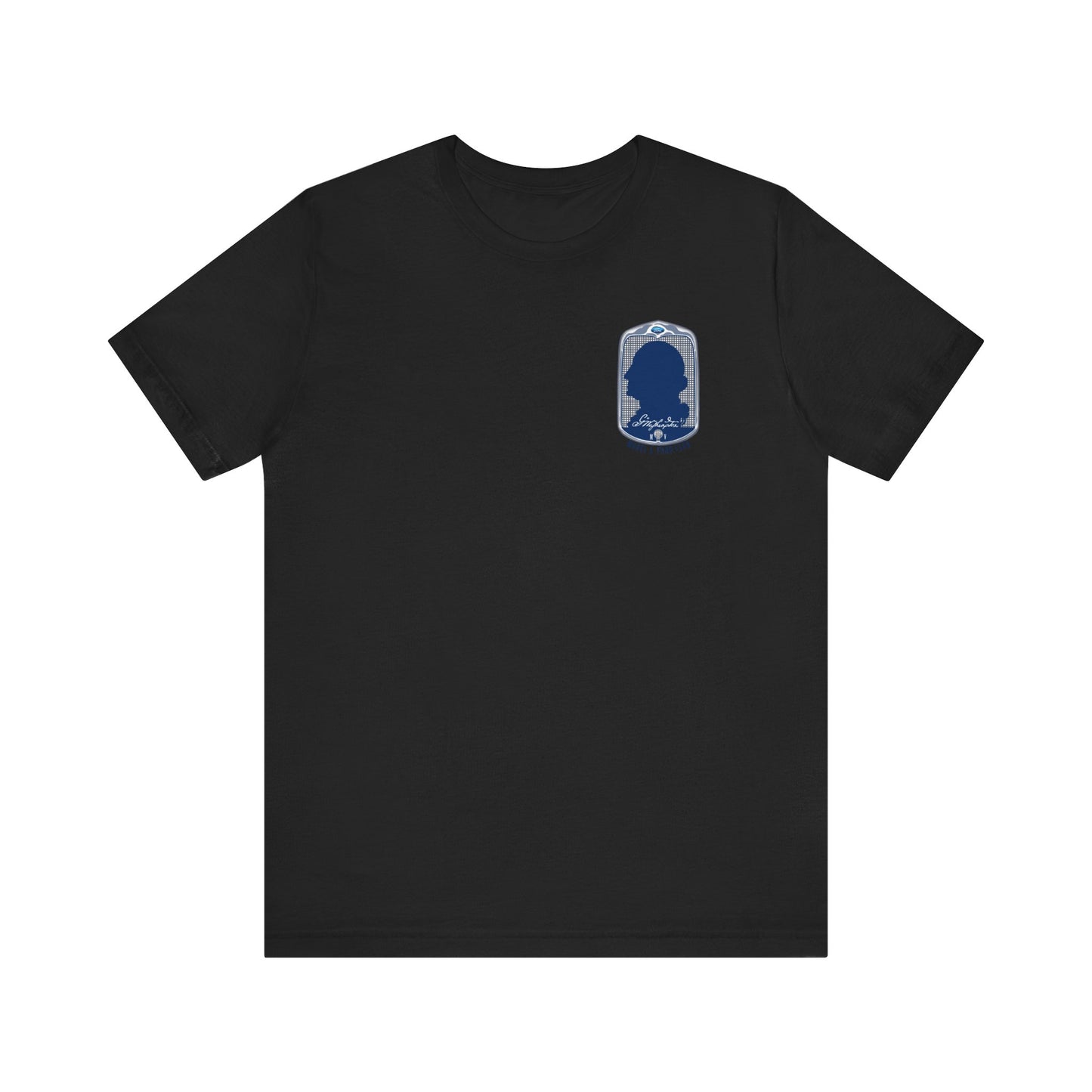 George Washington Model A Ford Club (front and back blue logo) Unisex Jersey Short Sleeve Tee