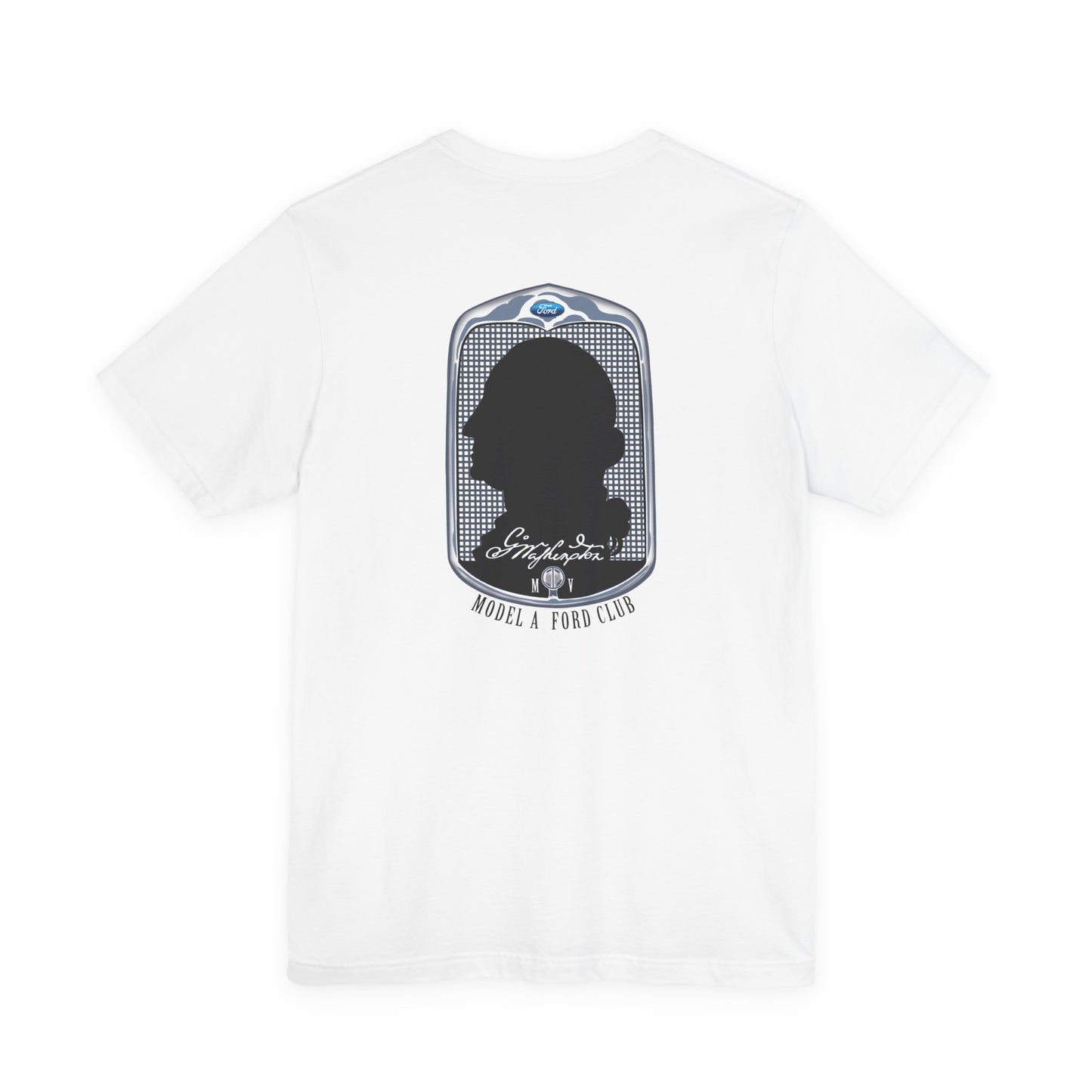 George Washington Model A Ford Club (front and back black logo) Unisex Jersey Short Sleeve Tee