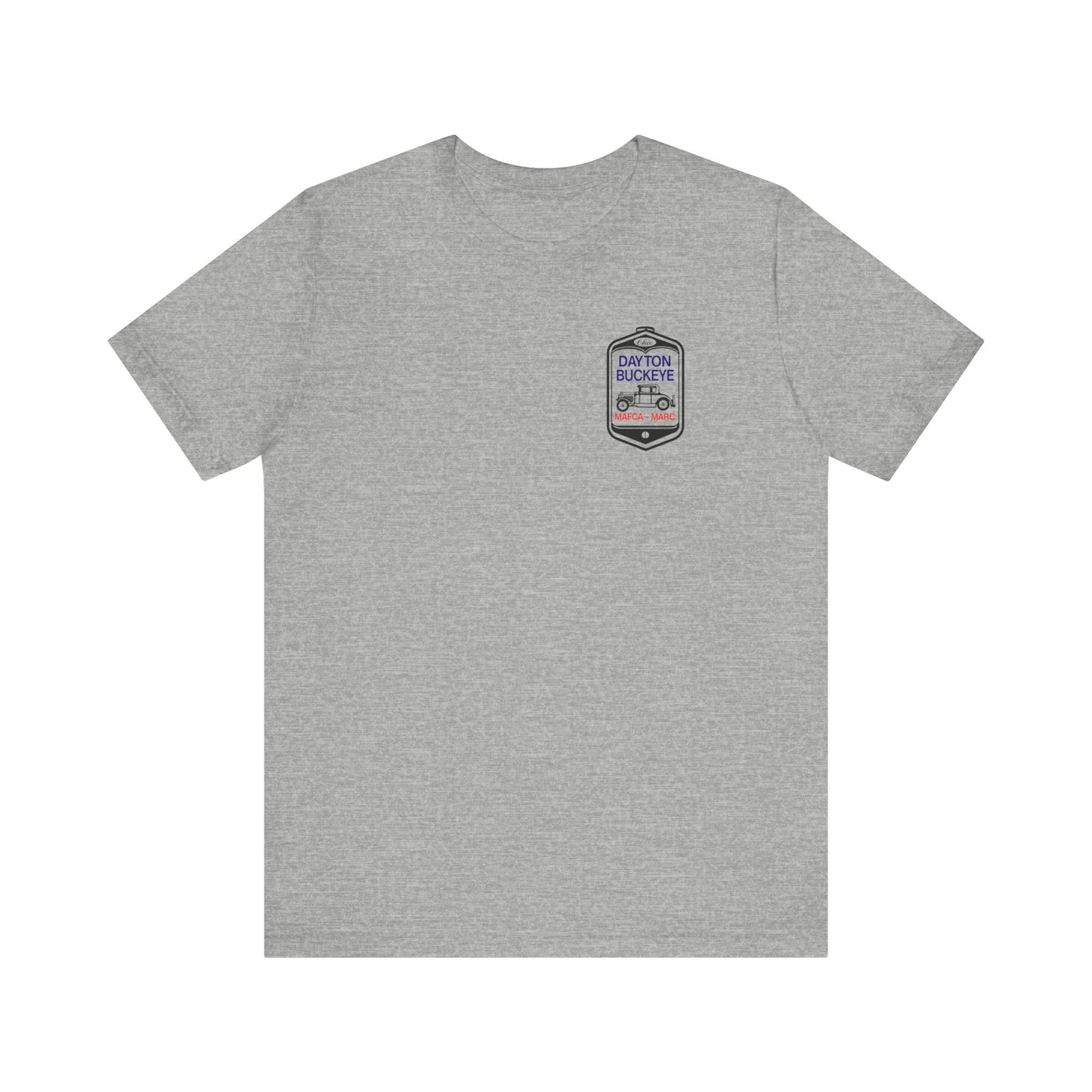 Dayton Buckeye (front and back logo) Unisex Jersey Short Sleeve Tee
