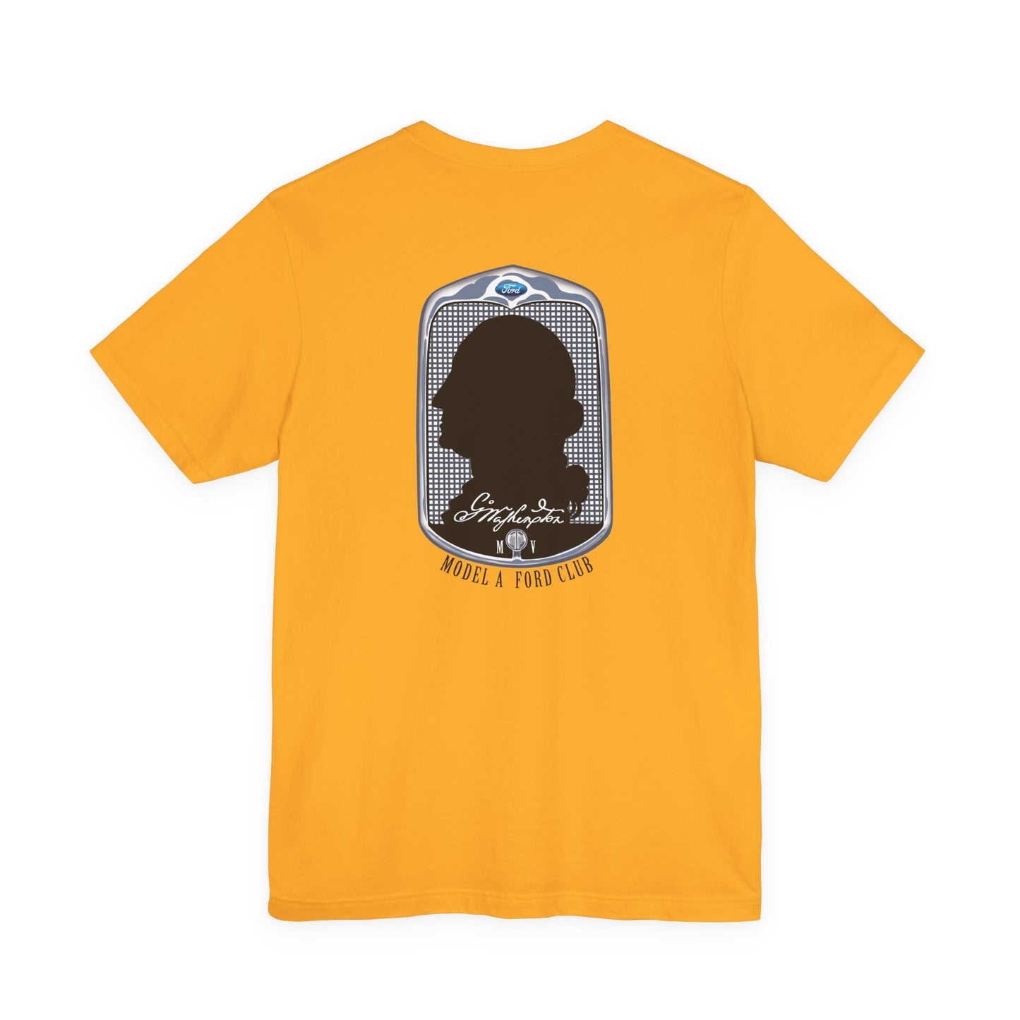 George Washington Model A Ford Club (front and back black logo) Unisex Jersey Short Sleeve Tee