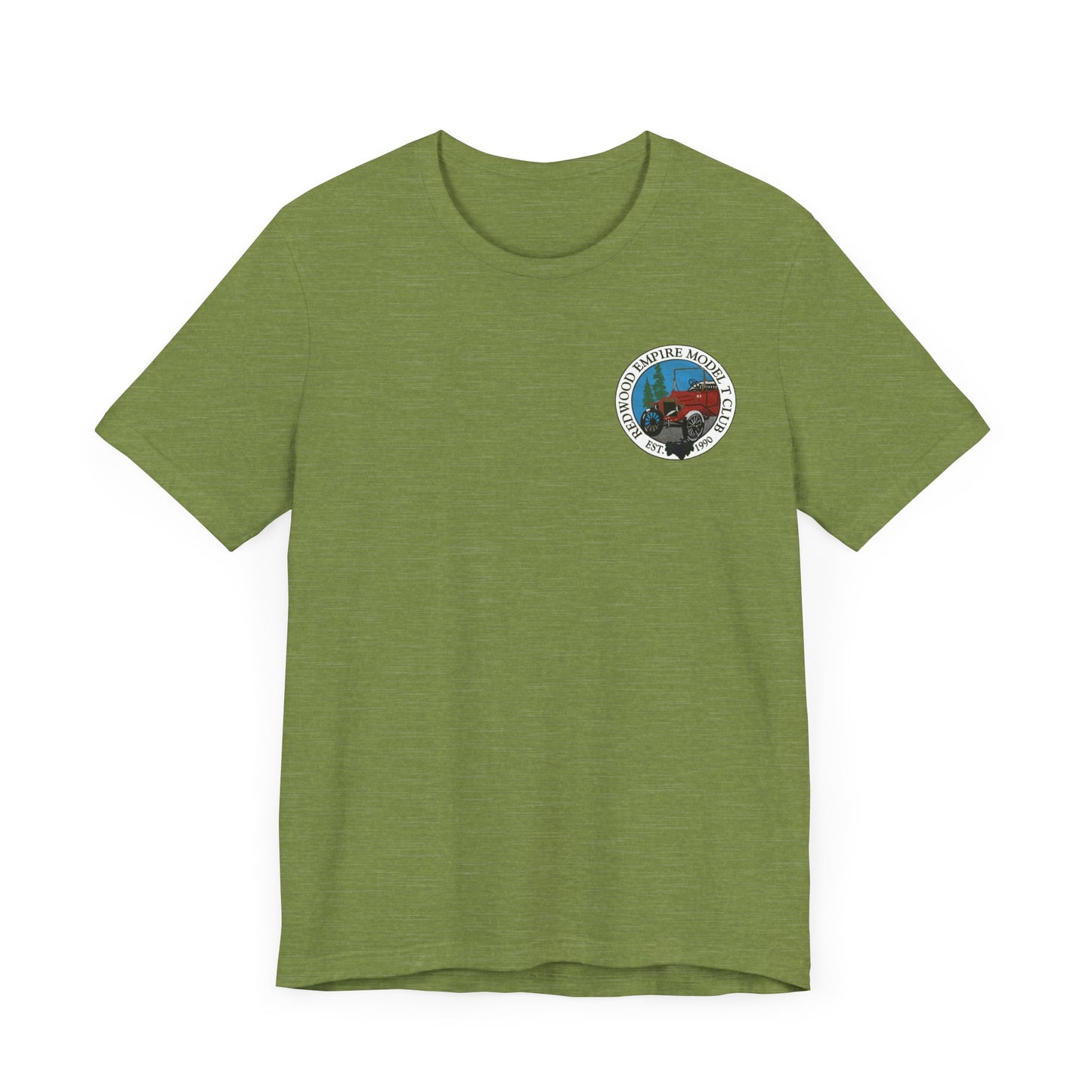 Redwood Empire Model Club (front and back logo) Unisex Short Sleeve Tee - Vintage Style Graphic T-Shirt