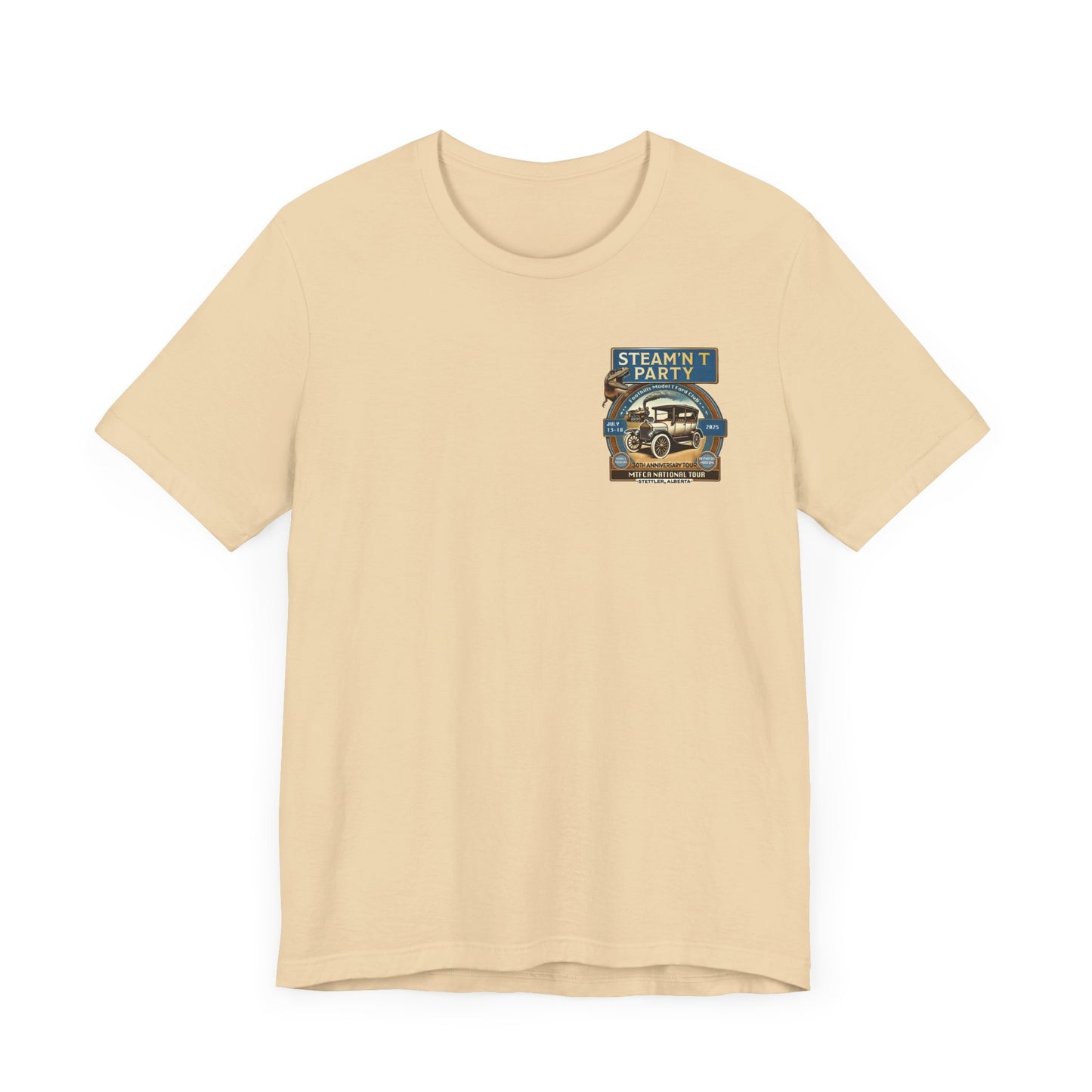 Foothills Model T Ford Club STEAM'N T PARTY (front and back logos)