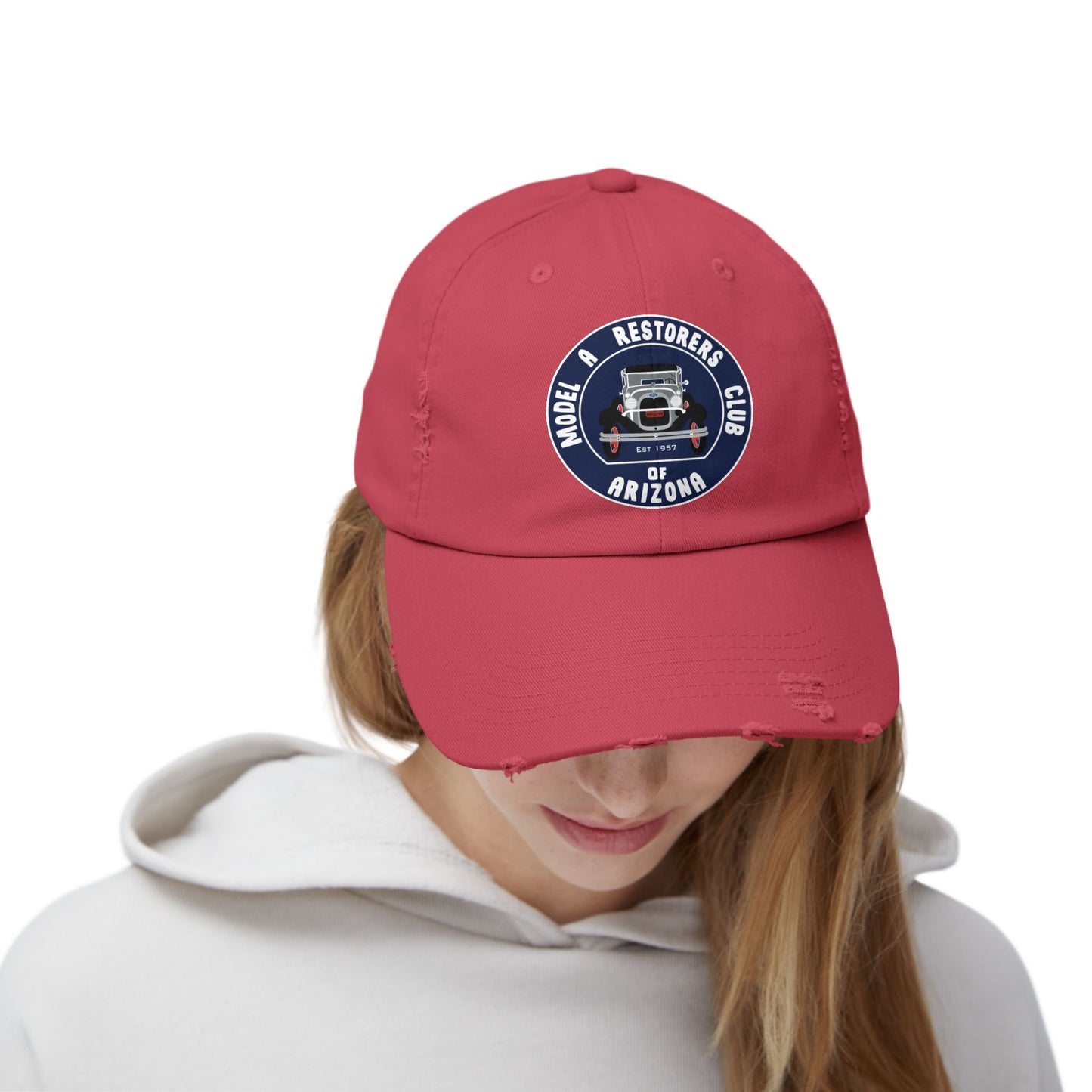 MARC of Arizona Unisex Distressed Cap - Model A Restoration Club of Arizona Emblem