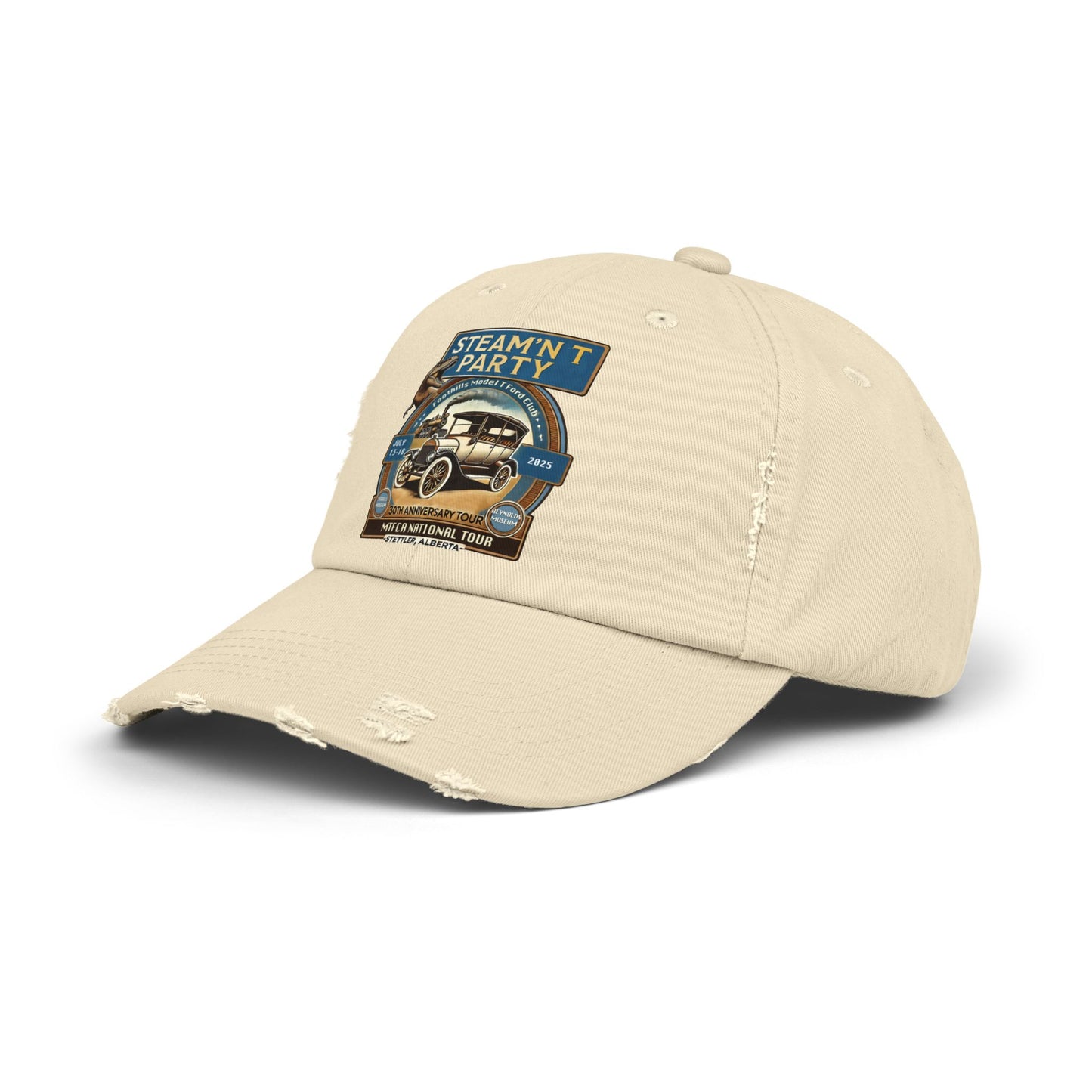 Foothills Model T Ford Club STEAM'N T PARTY Unisex Distressed Cap