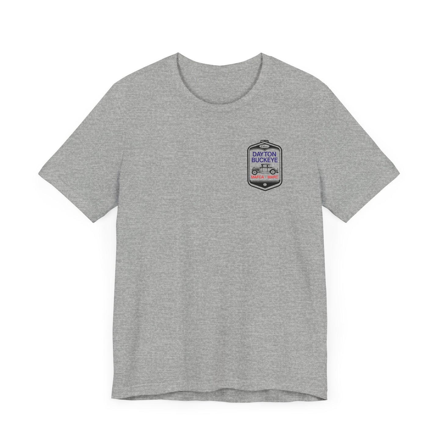Dayton Buckeye (front and back logo) Unisex Jersey Short Sleeve Tee