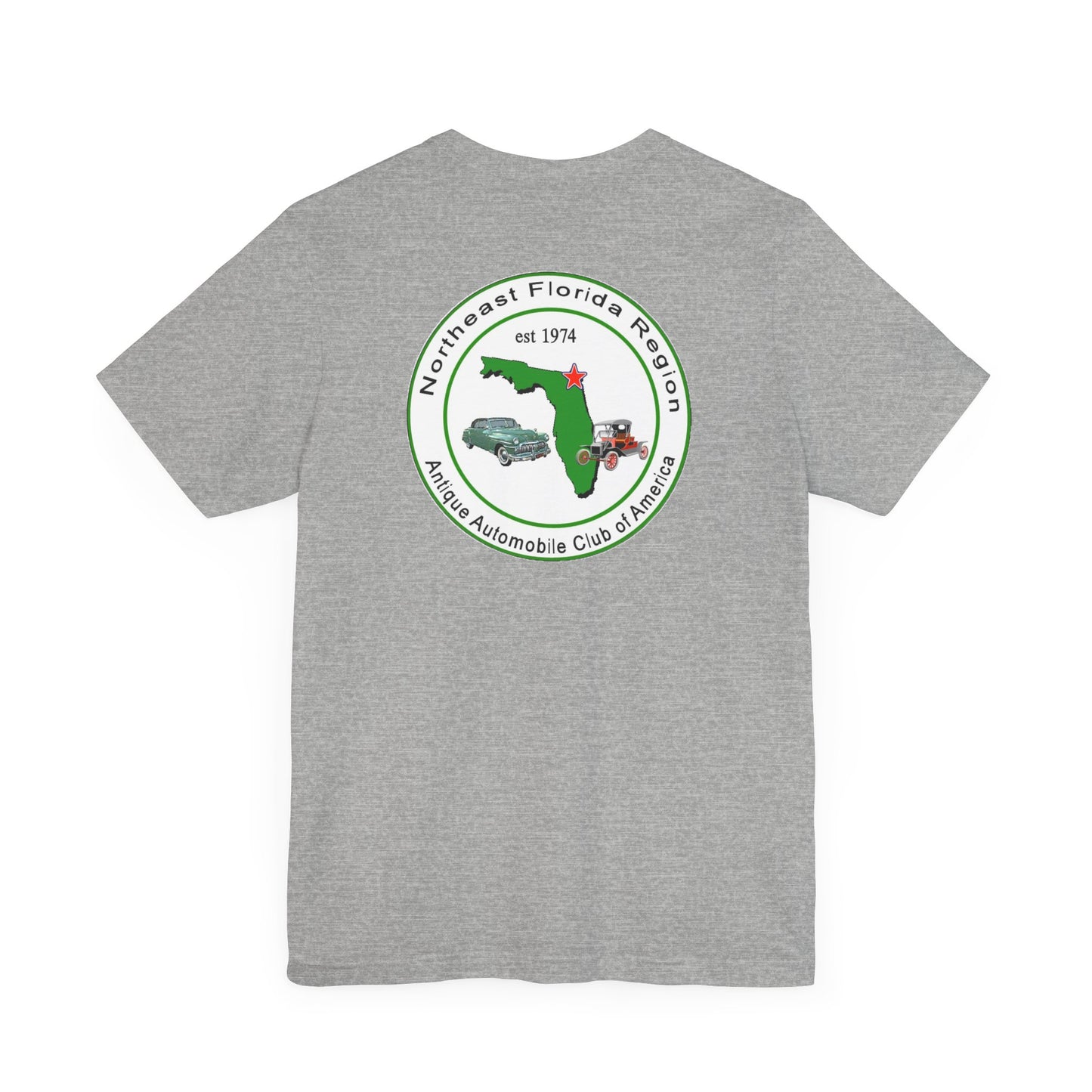 Northeast Florida Region AACA (front and back logos) - Unisex Jersey Shirt for Car Enthusiasts