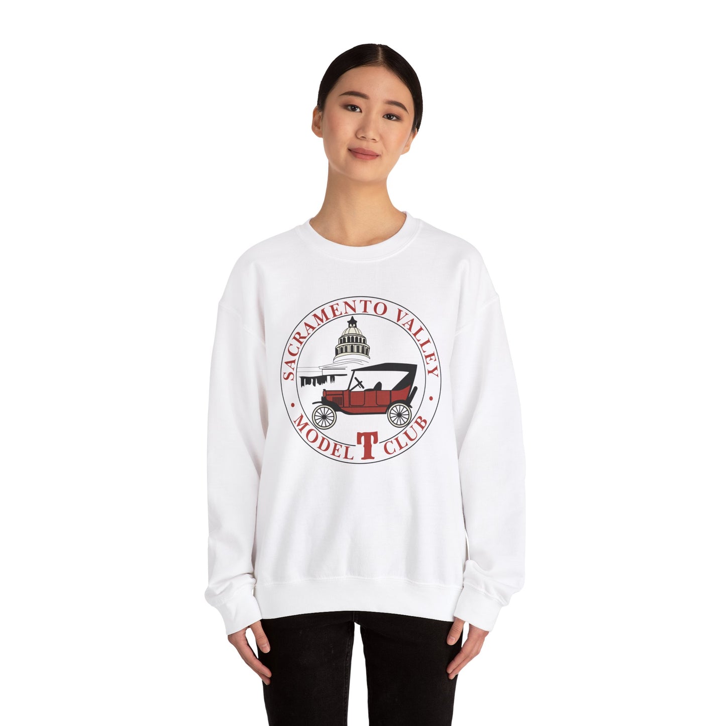 Sacramento Valley Model T Club (front and back logo) Unisex Heavy Blend™ Crewneck Sweatshirt