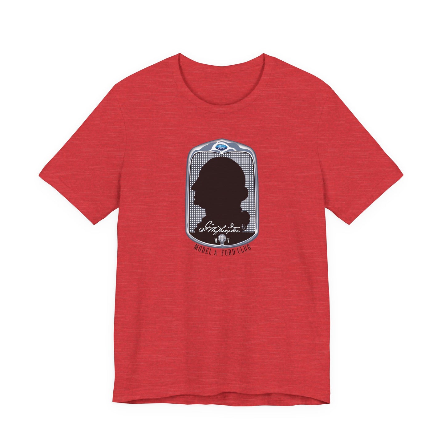 George Washington Model A Ford Club (front black logo) Unisex Jersey Short Sleeve Tee