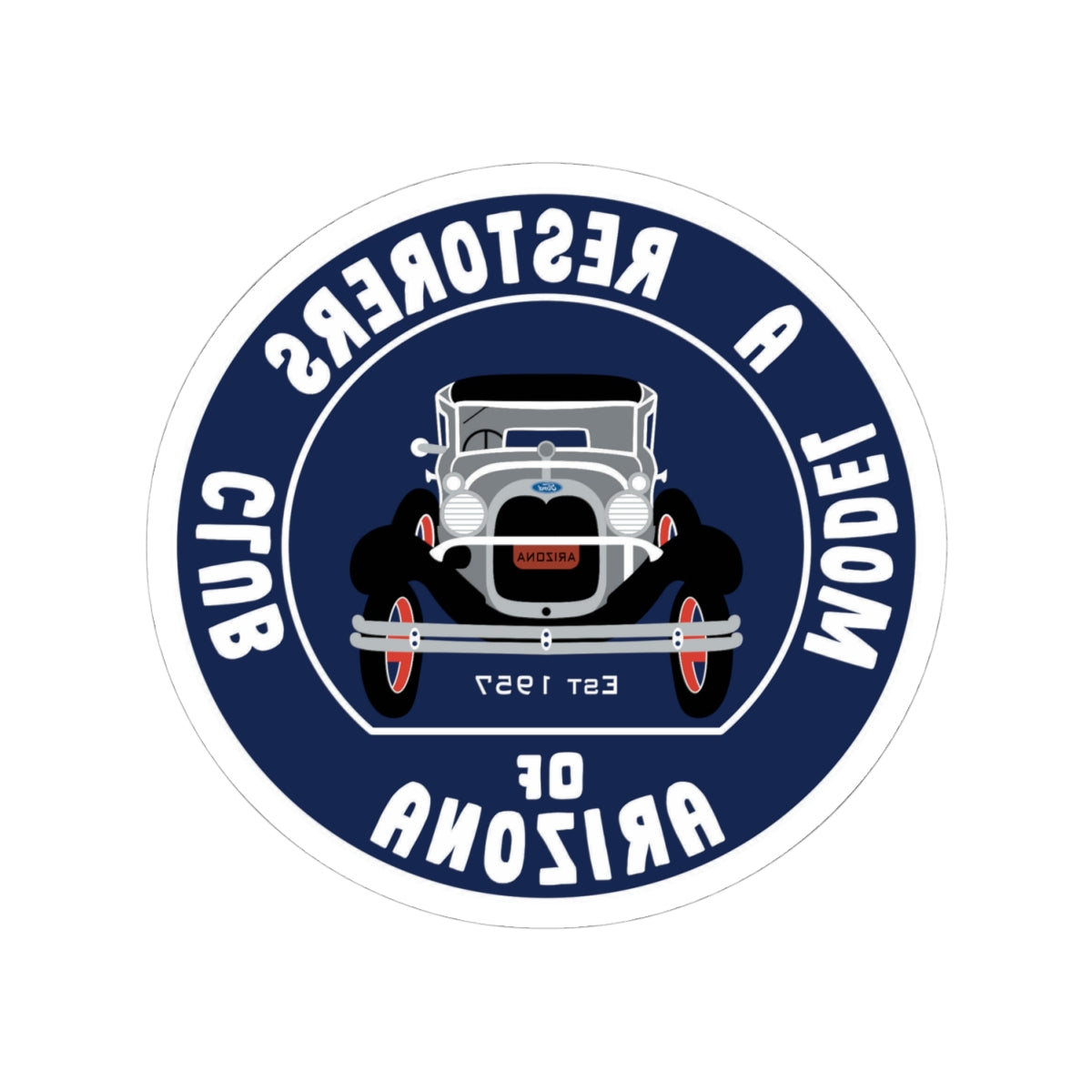 MARC of Arizona REVERSED Kiss-Cut Stickers - Perfect for INSIDE your windshield.