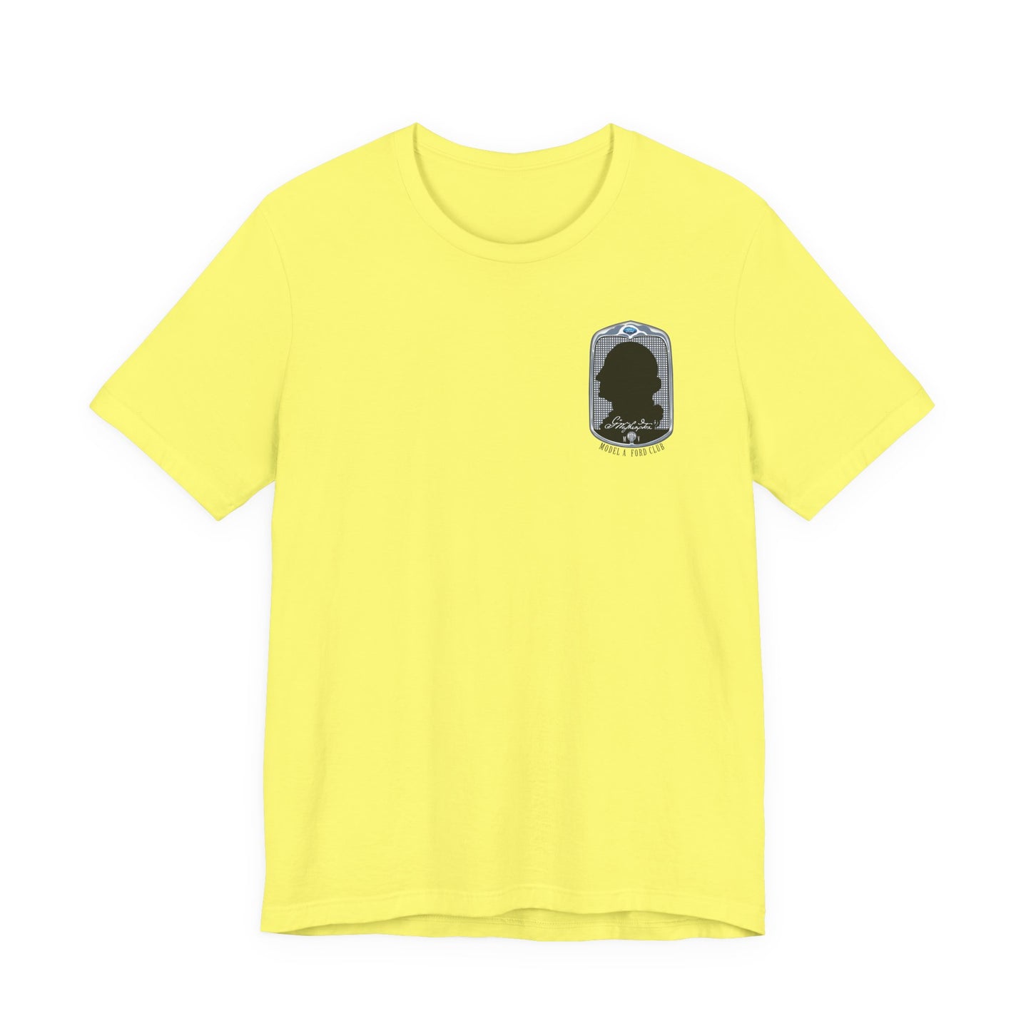George Washington Model A Ford Club (front and back black logo) Unisex Jersey Short Sleeve Tee