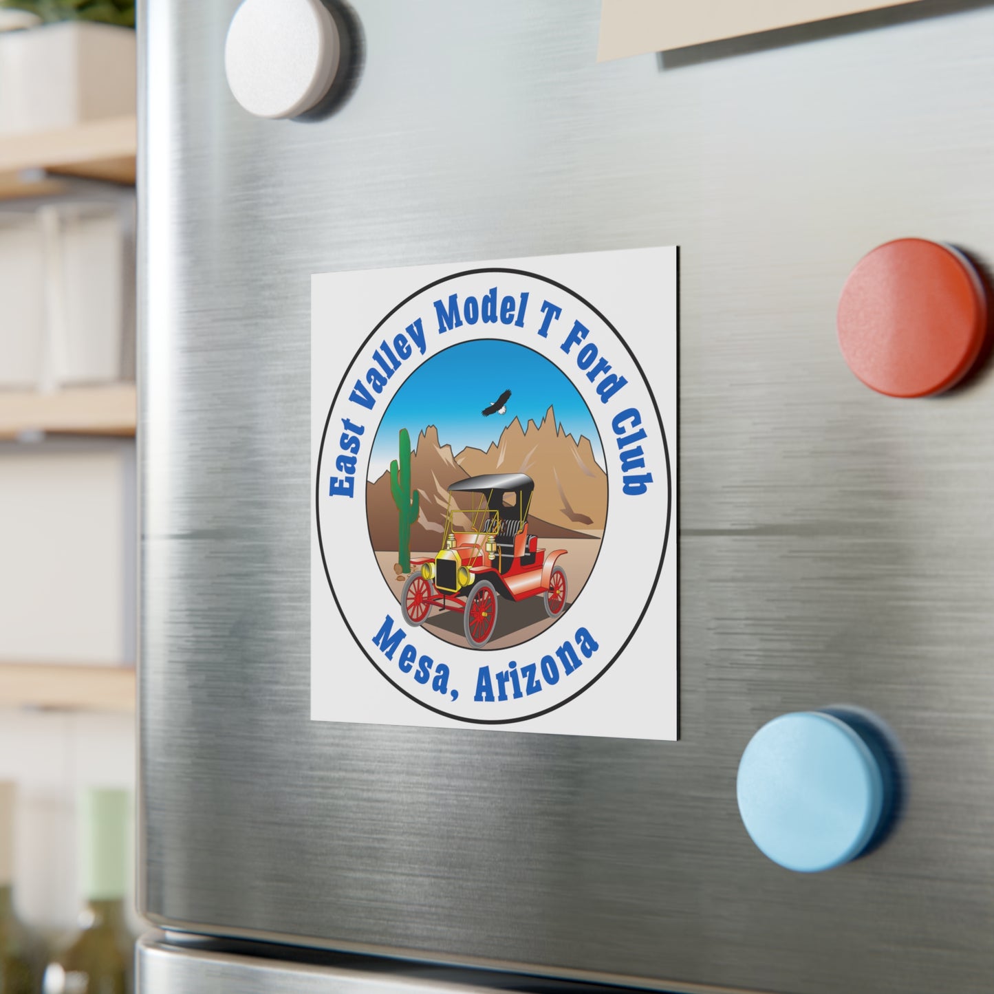 East Valley Model T Ford Club Square Magnet