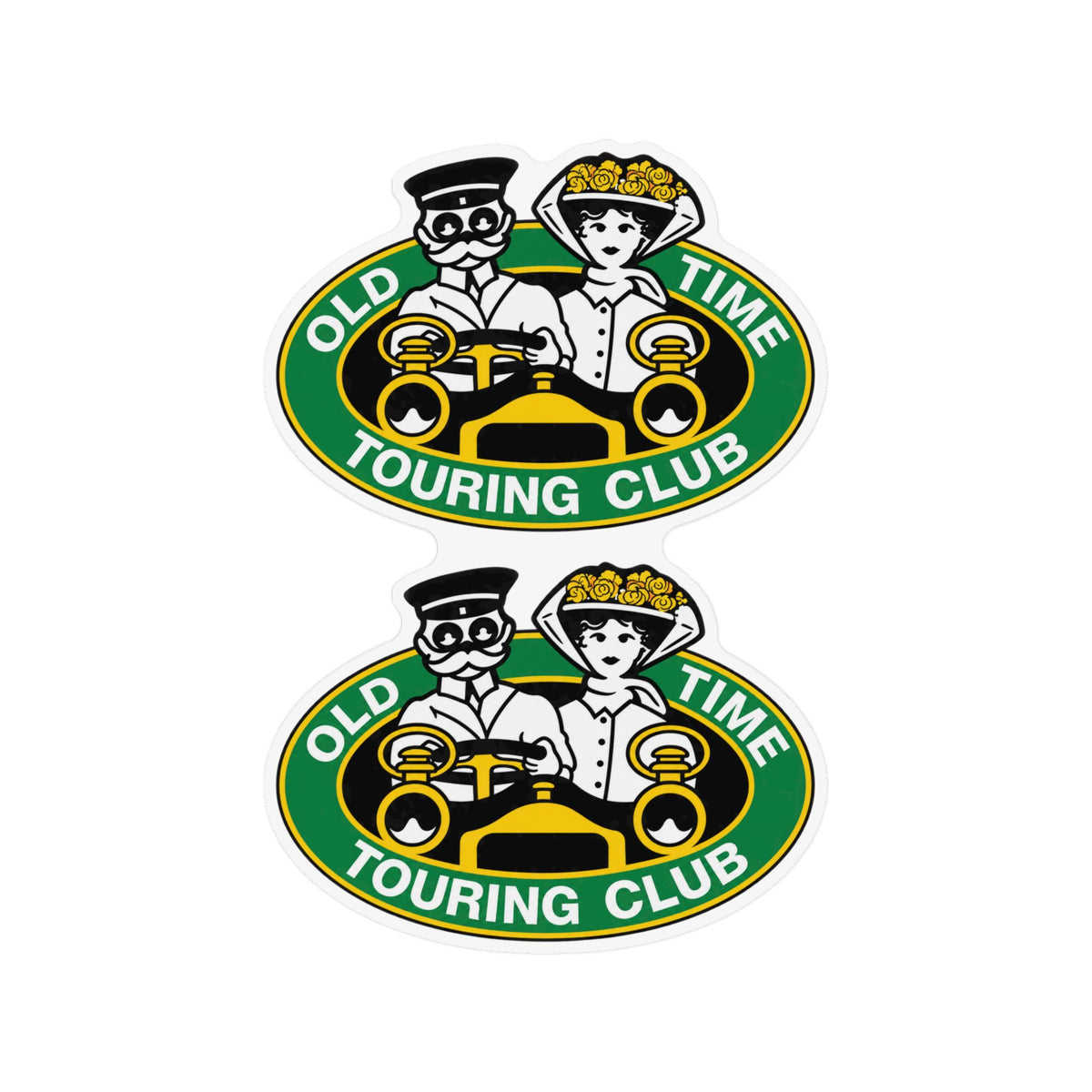 Old Time Touring Club Two Large Color Magnets — Great on your Car or Trailer!