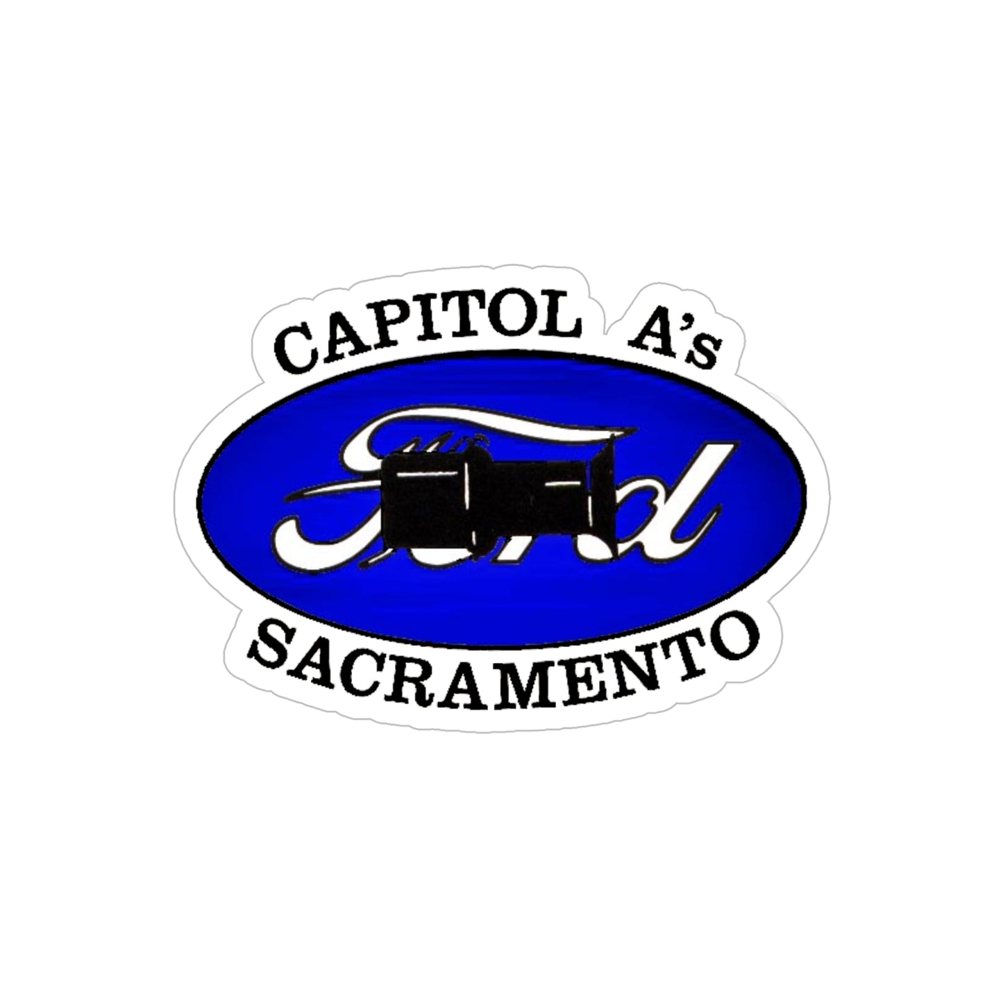 Capitol A's Transparent Outdoor Stickers, Die-Cut, 1pc