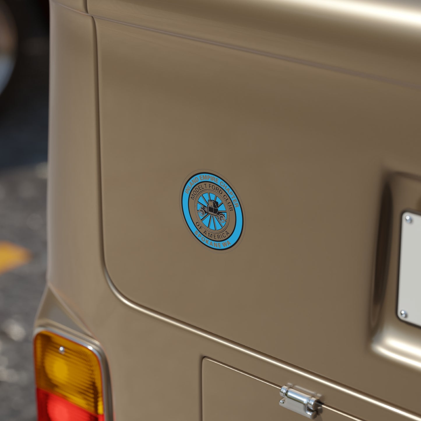 Inland Empire Chapter MTFCA Transparent Outdoor Stickers, Round, 1pcs