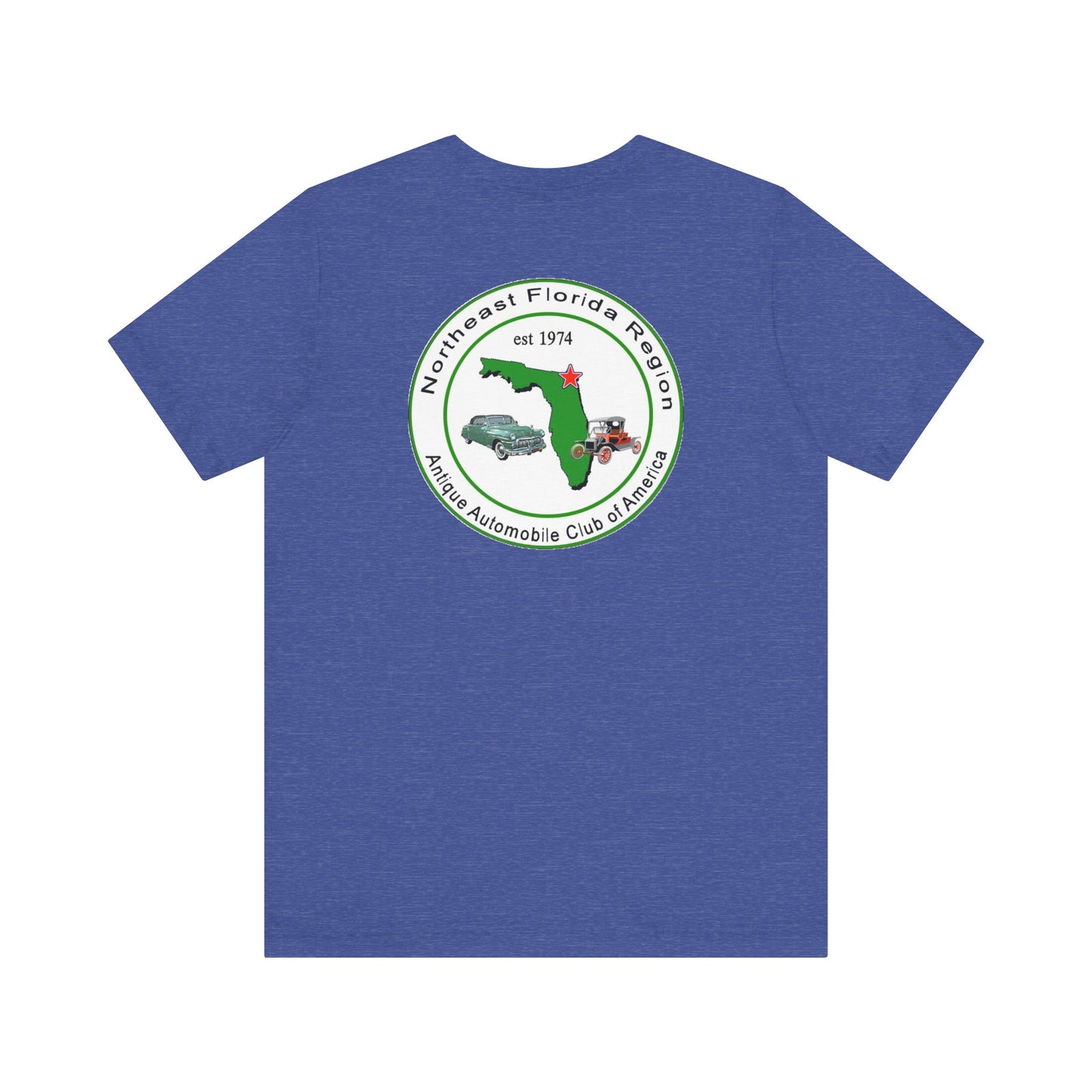 Northeast Florida Region AACA (front and back logos) - Unisex Jersey Shirt for Car Enthusiasts