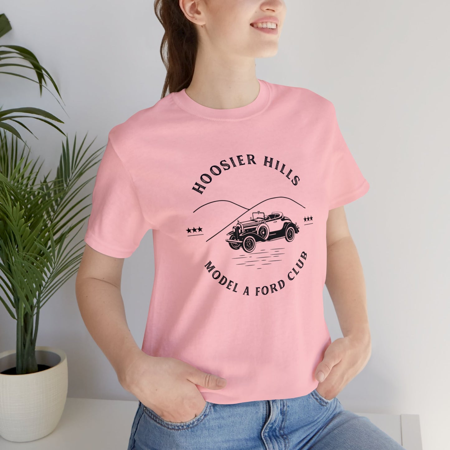 Hoosier Hills Model A Ford Club Unisex Jersey Short Sleeve Tee