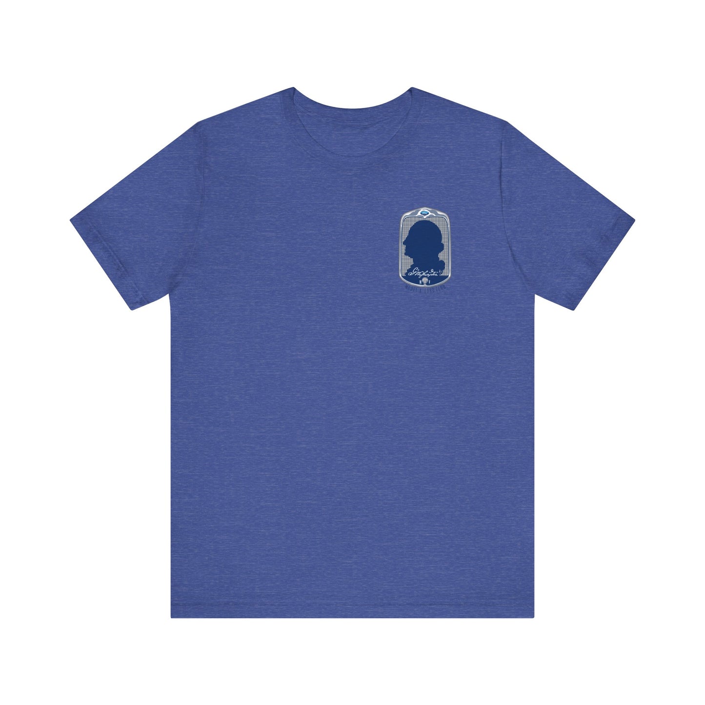 George Washington Model A Ford Club (front and back blue logo) Unisex Jersey Short Sleeve Tee