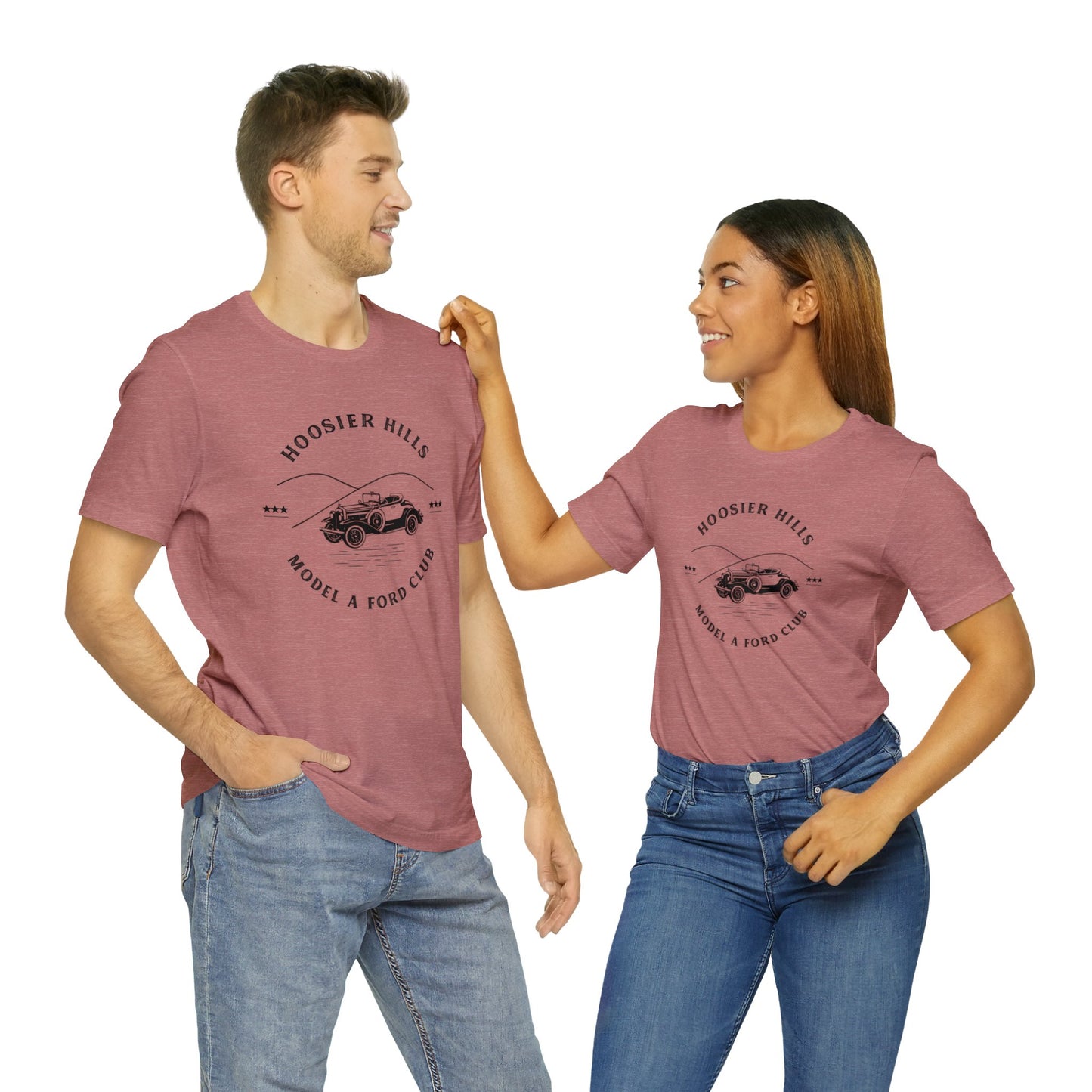 Hoosier Hills Model A Ford Club Unisex Jersey Short Sleeve Tee