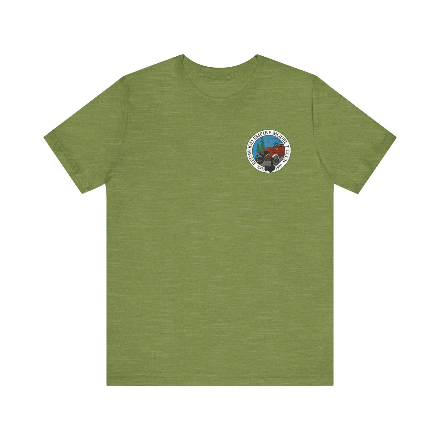 Redwood Empire Model Club (front and back logo) Unisex Short Sleeve Tee - Vintage Style Graphic T-Shirt