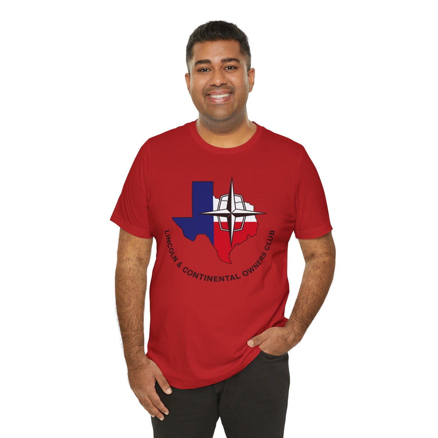 Lincoln & Continental Owners Club - Texas Gulf Coast Region T‑Shirt — Unisex Jersey Short Sleeve Tee