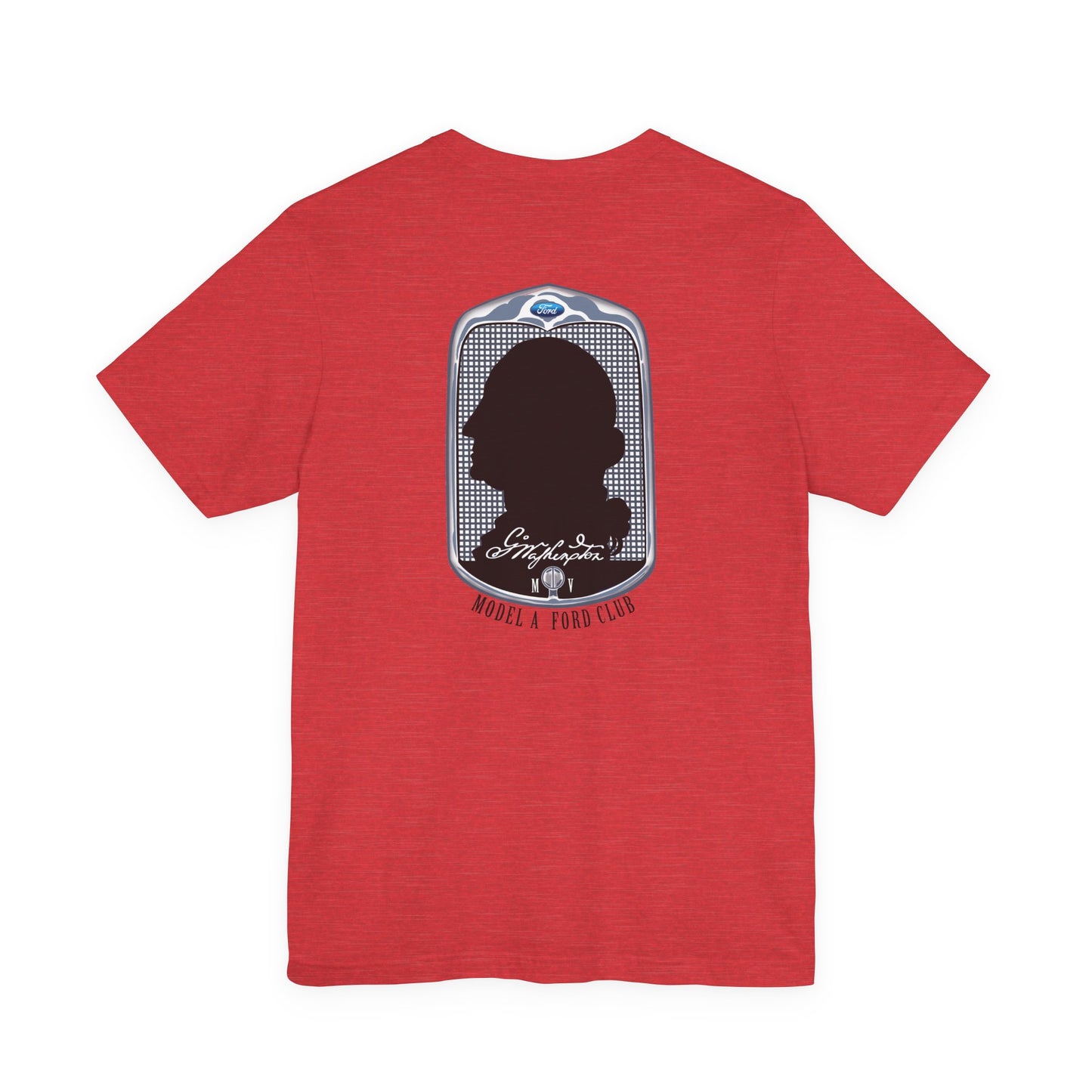 George Washington Model A Ford Club (front and back black logo) Unisex Jersey Short Sleeve Tee