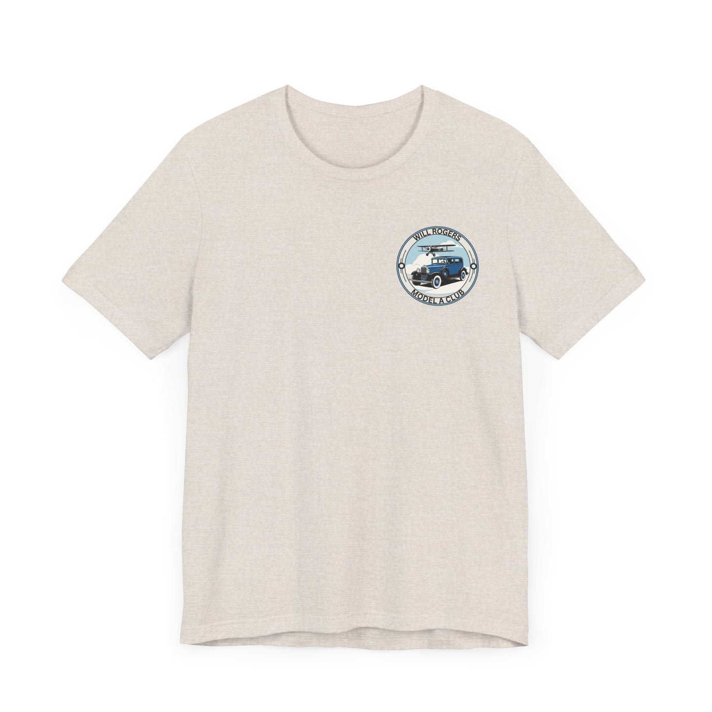 Will Rogers Model A Club (small front logo) Unisex Jersey Tee