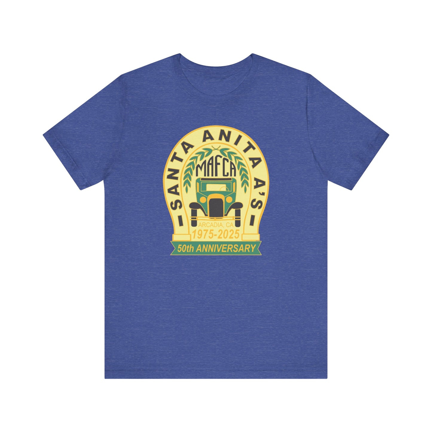 Santa Anita A's MAFCA 50th Anniversary (front logo) Unisex Jersey Tee