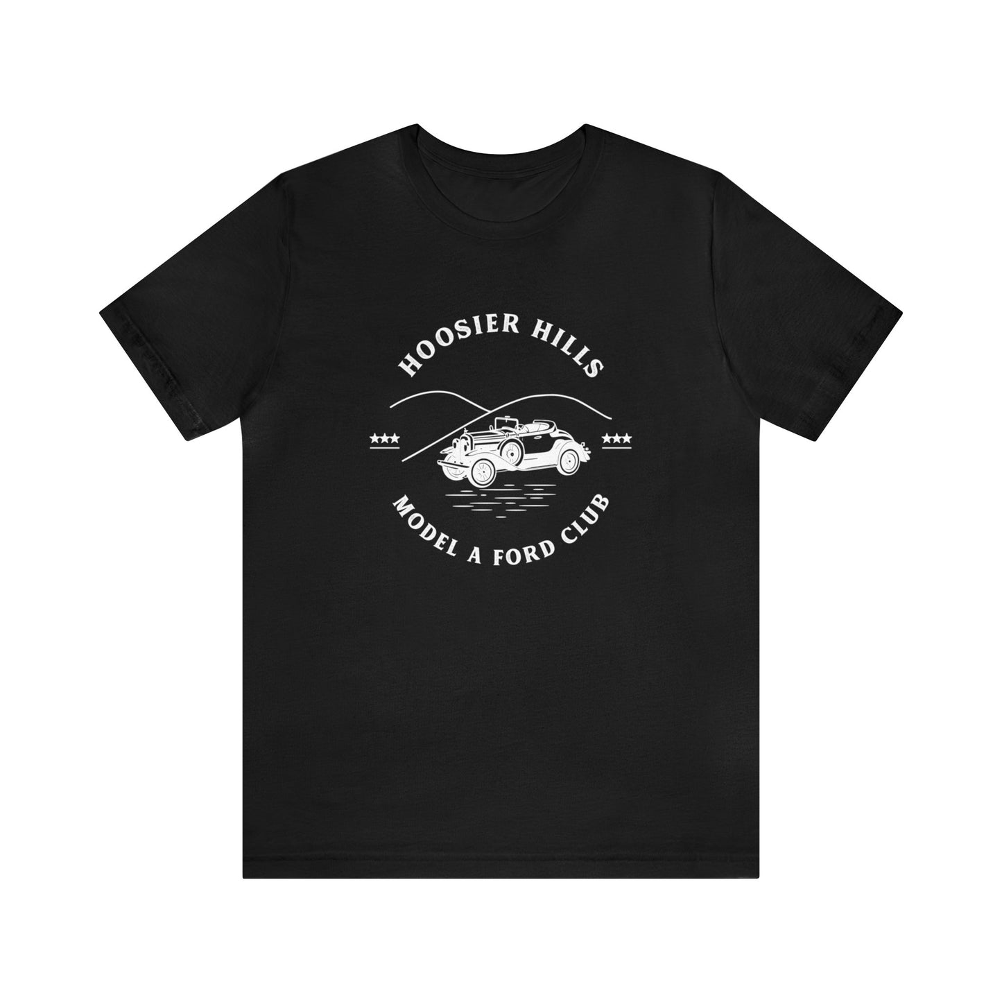Hoosier Hills Model A Ford Club Unisex Jersey Short Sleeve Tee